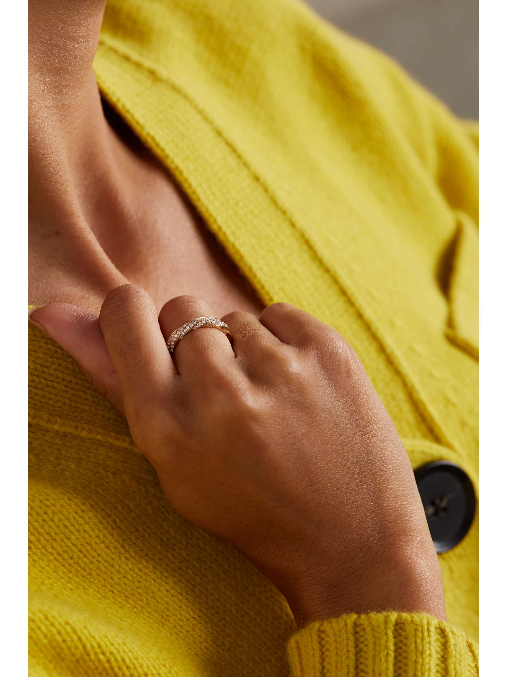 DAVID YURMAN Cable 18-karat recycled gold diamond ring