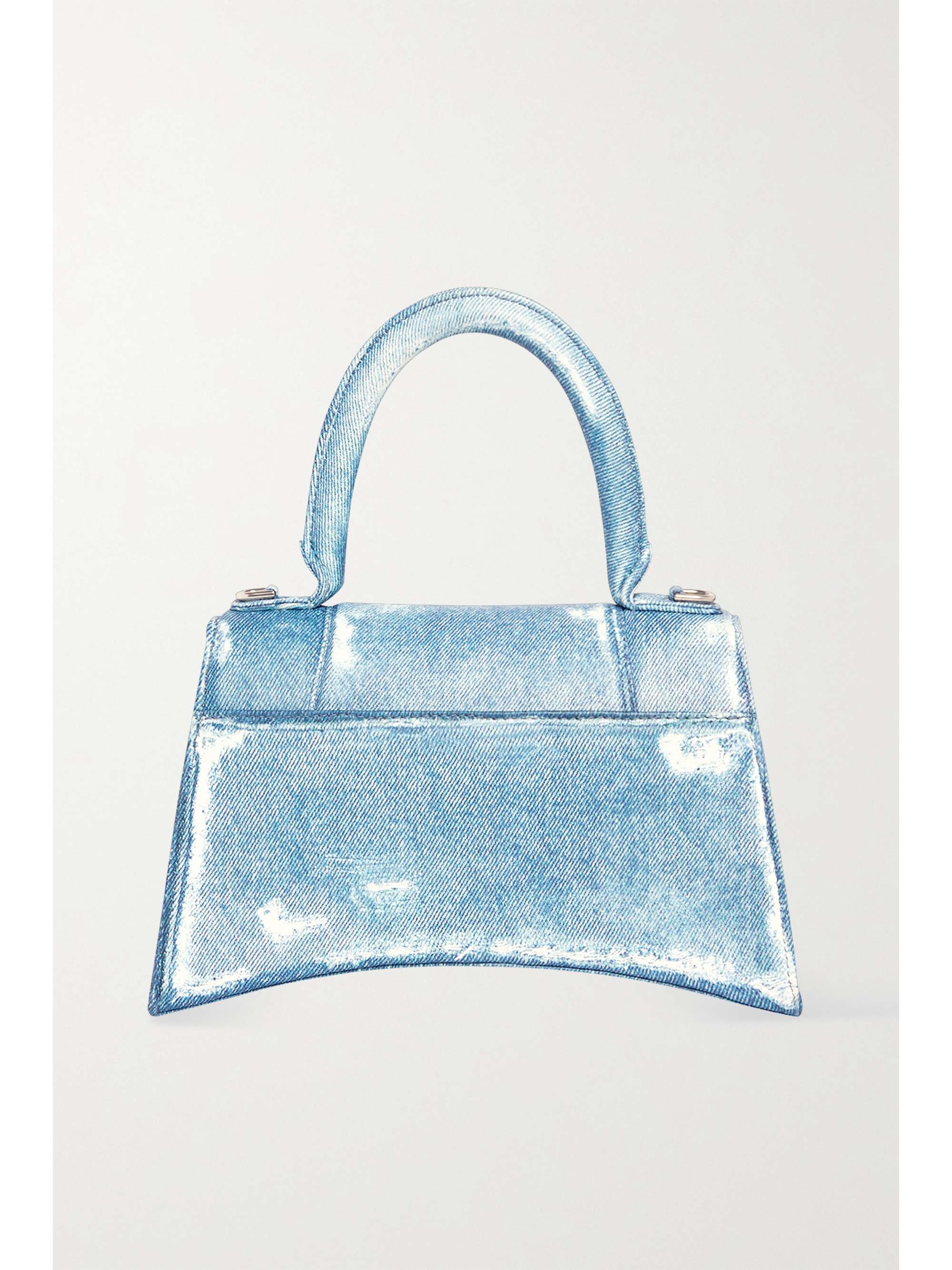 Blue Hourglass small printed denim tote 