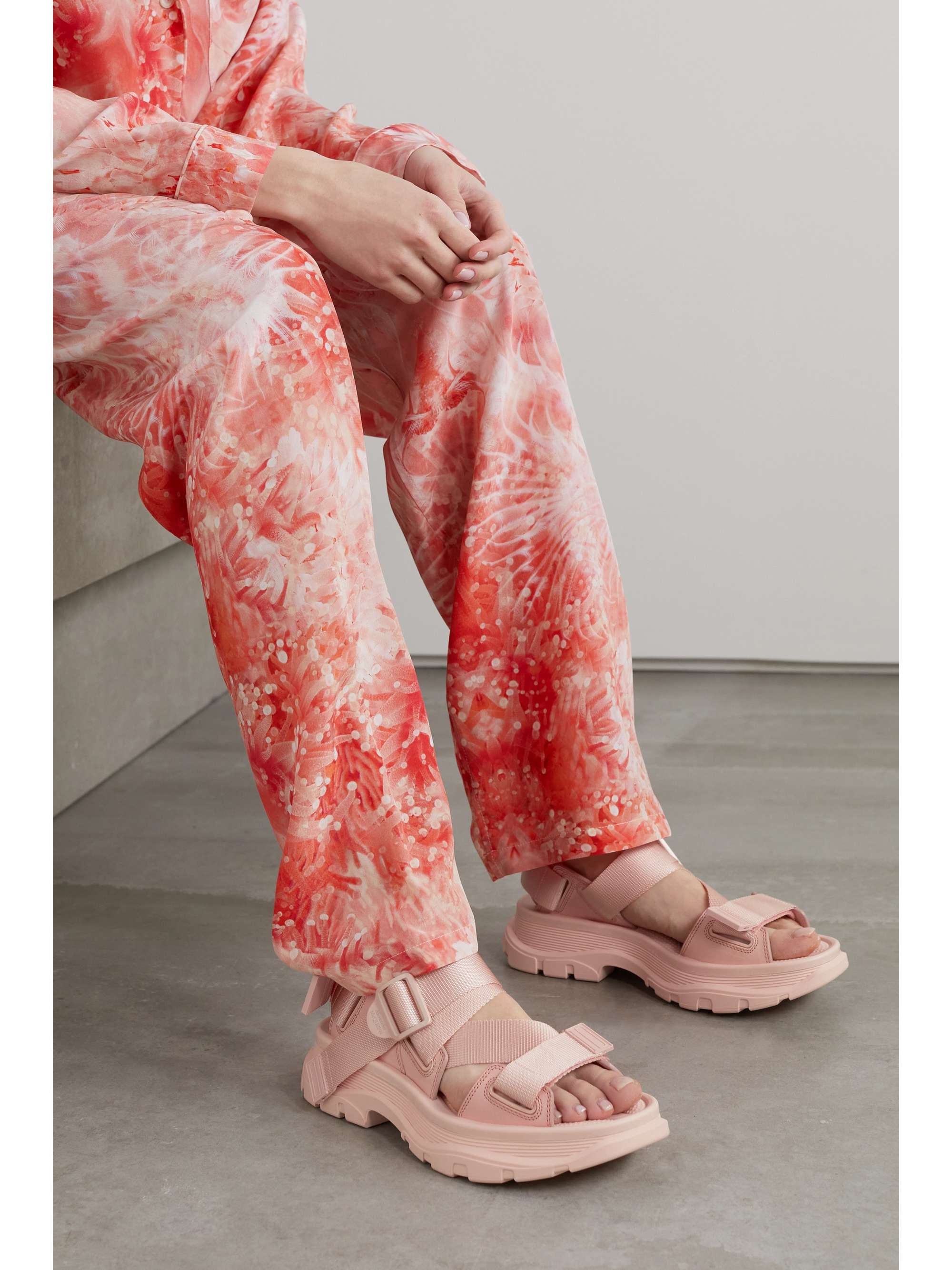 alexander mcqueen pink sandals