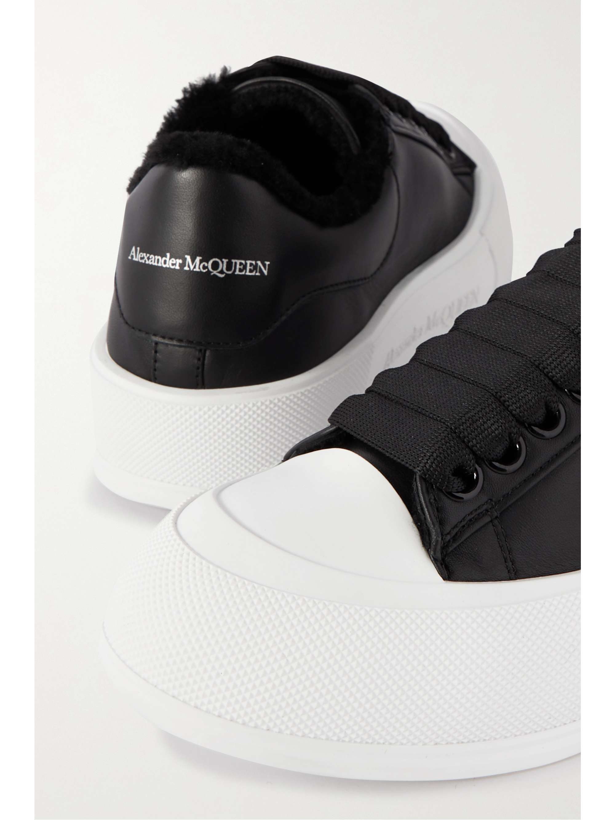 black leather mcqueens