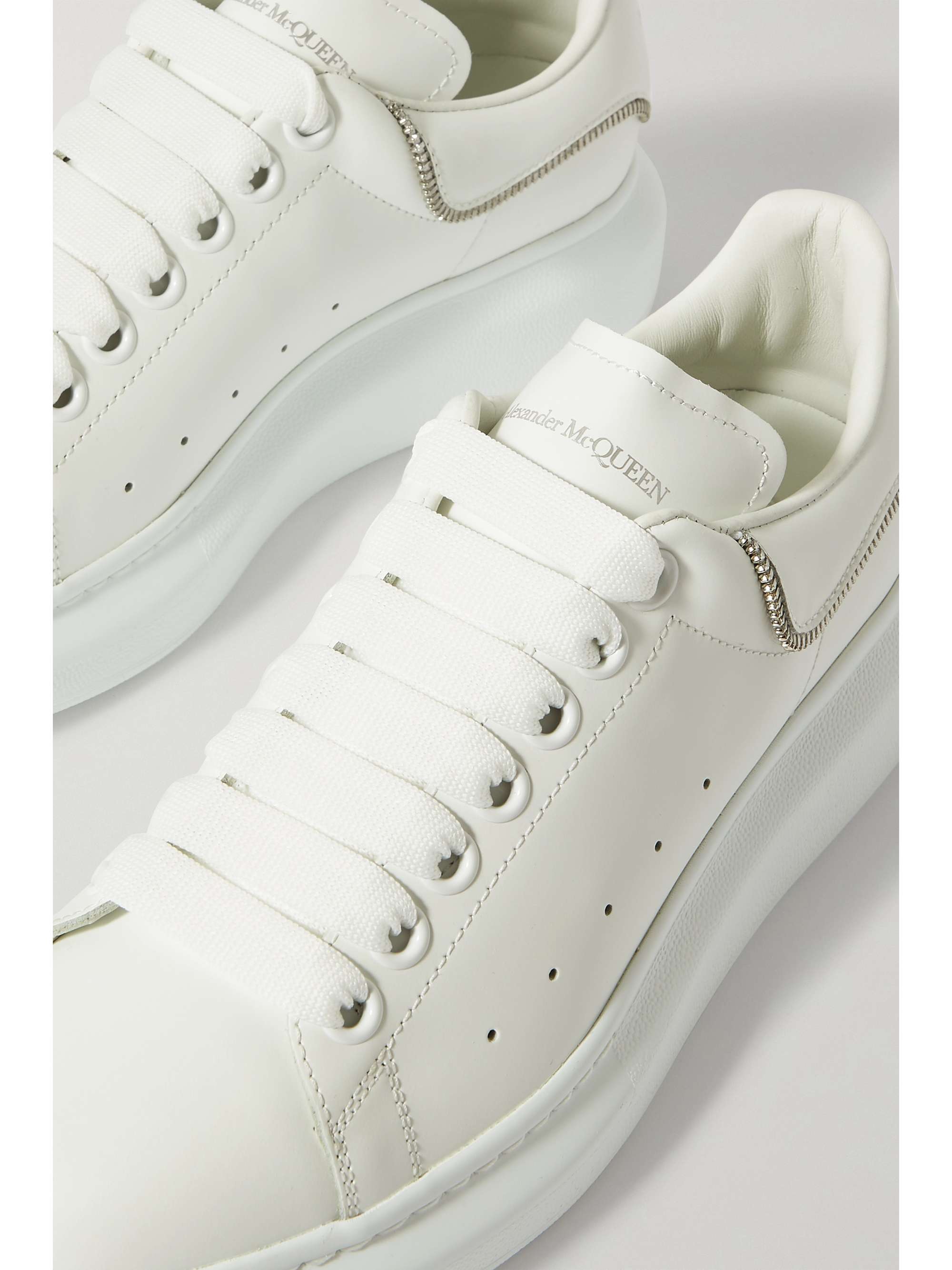leather zip sneakers