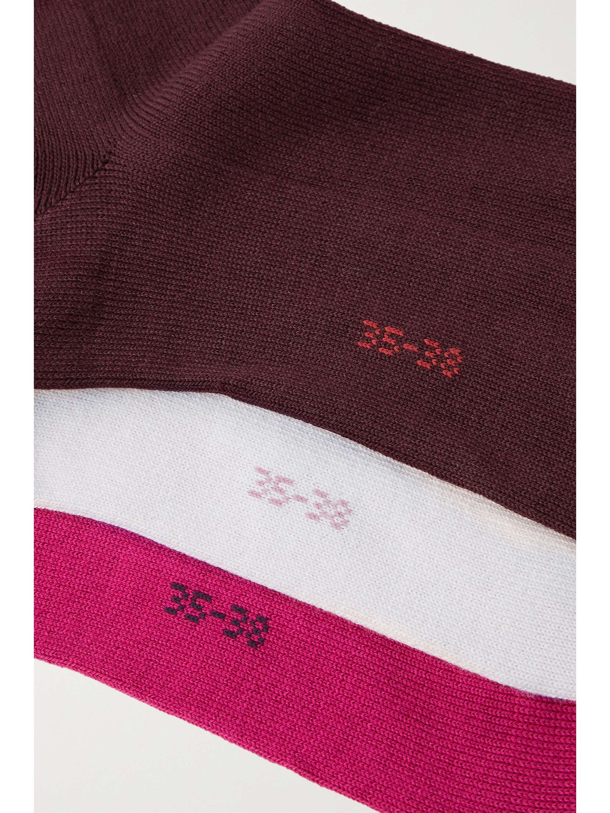 FALKE Family set of three stretch cotton-blend socks