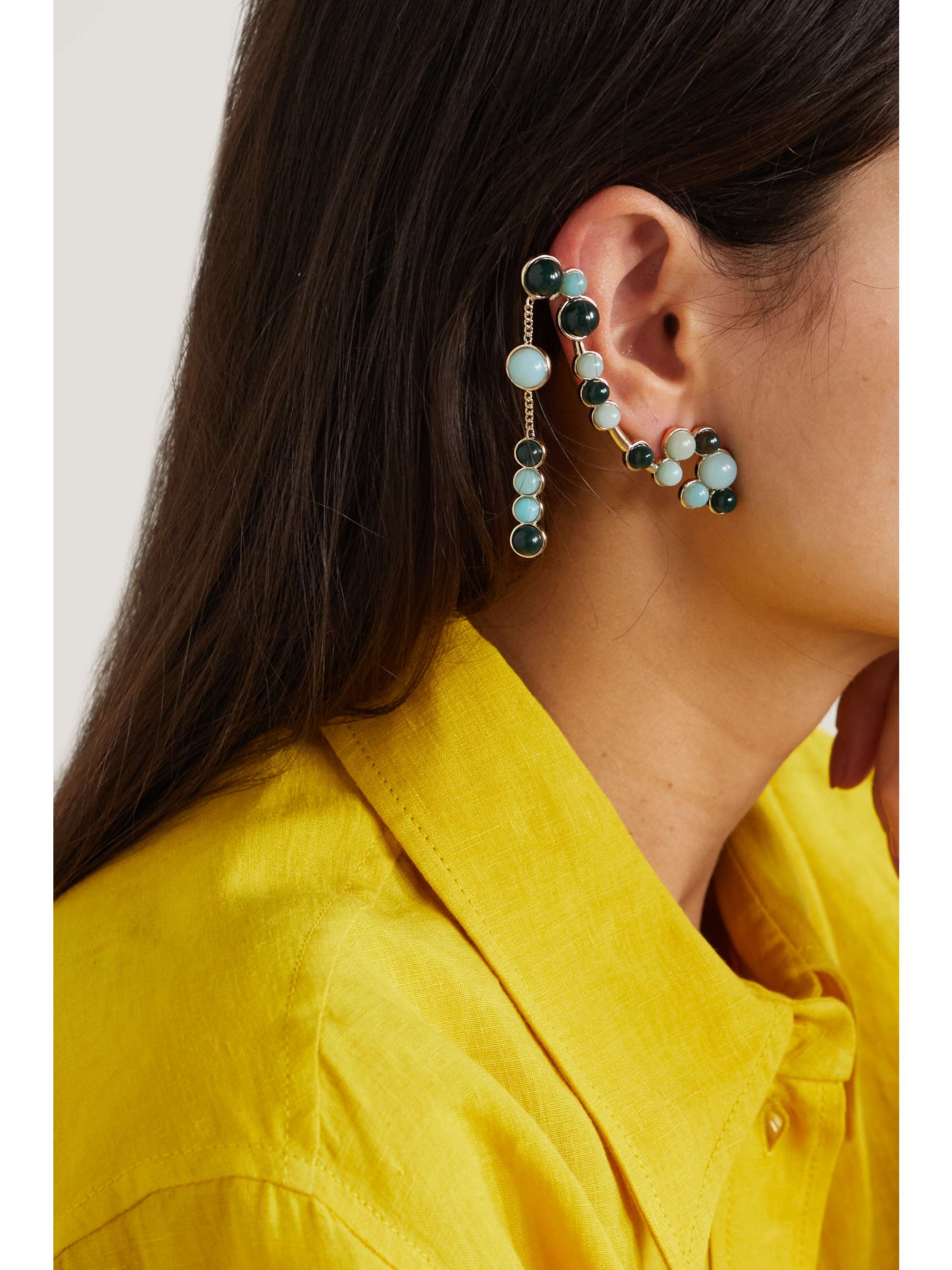CHLOÉ Zodiac Capricorn gold-tone multi-stone single earring