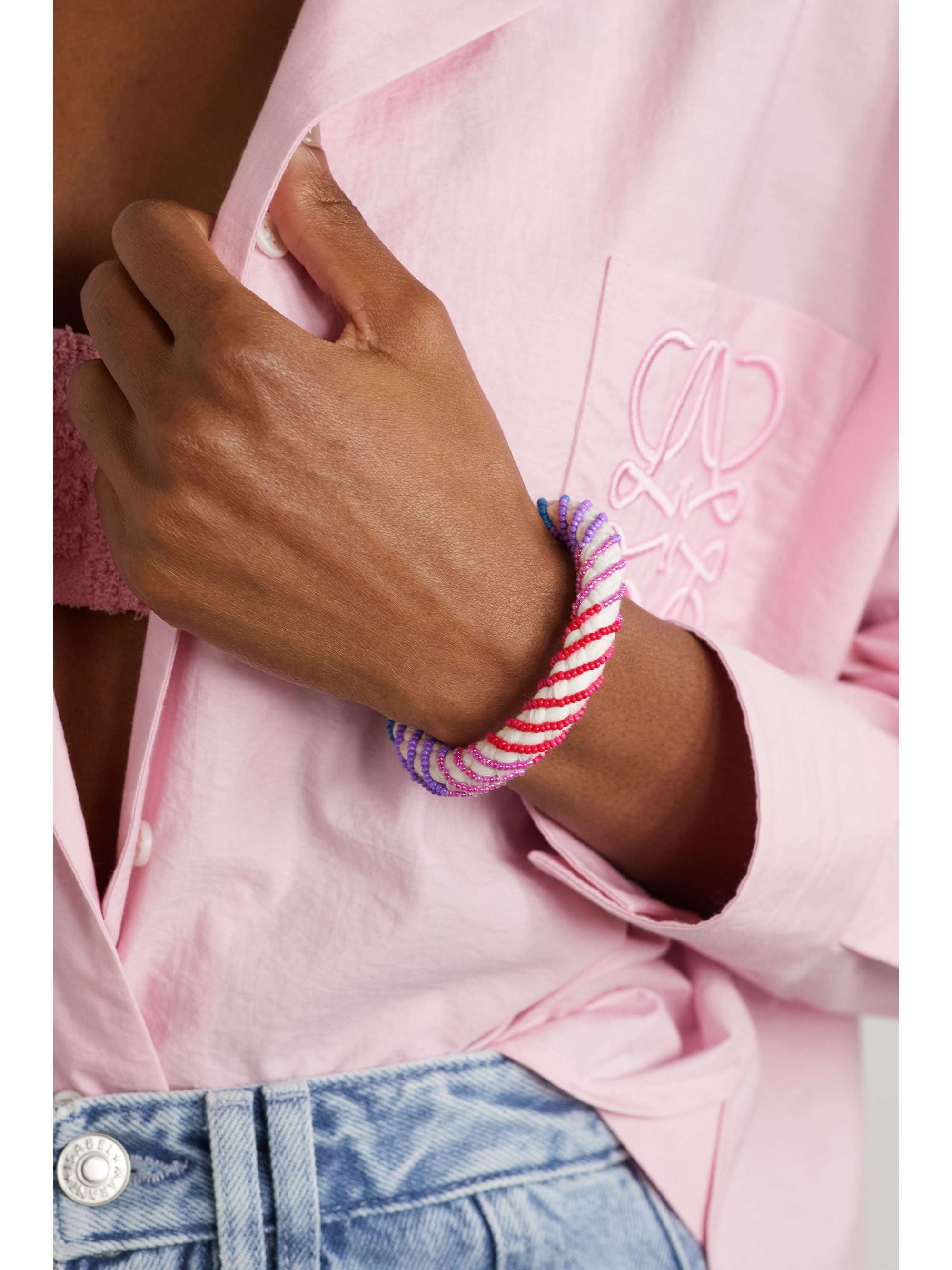 ISABEL MARANT Beaded cotton bracelet