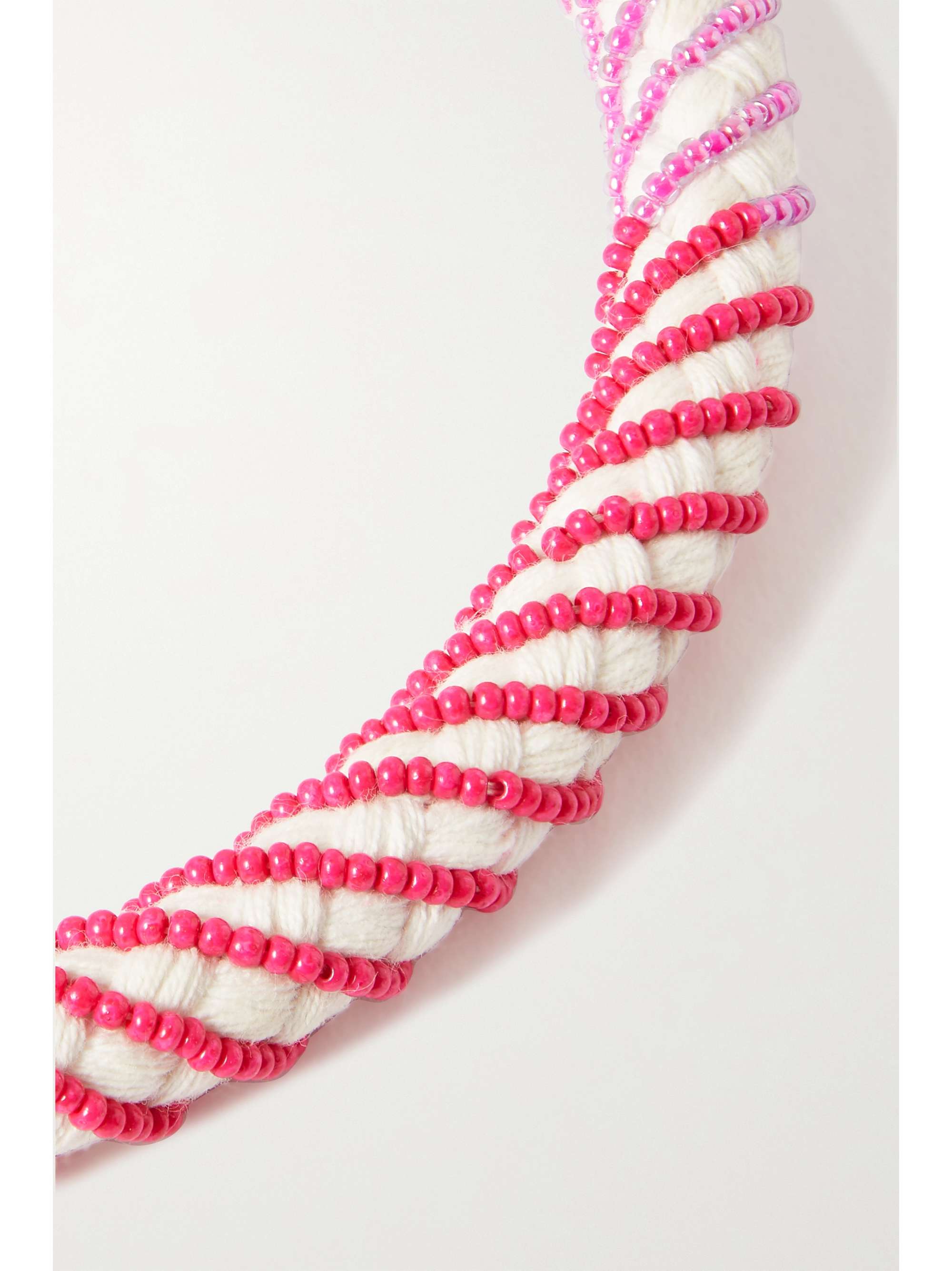 ISABEL MARANT Tekoa beaded braided cotton necklace
