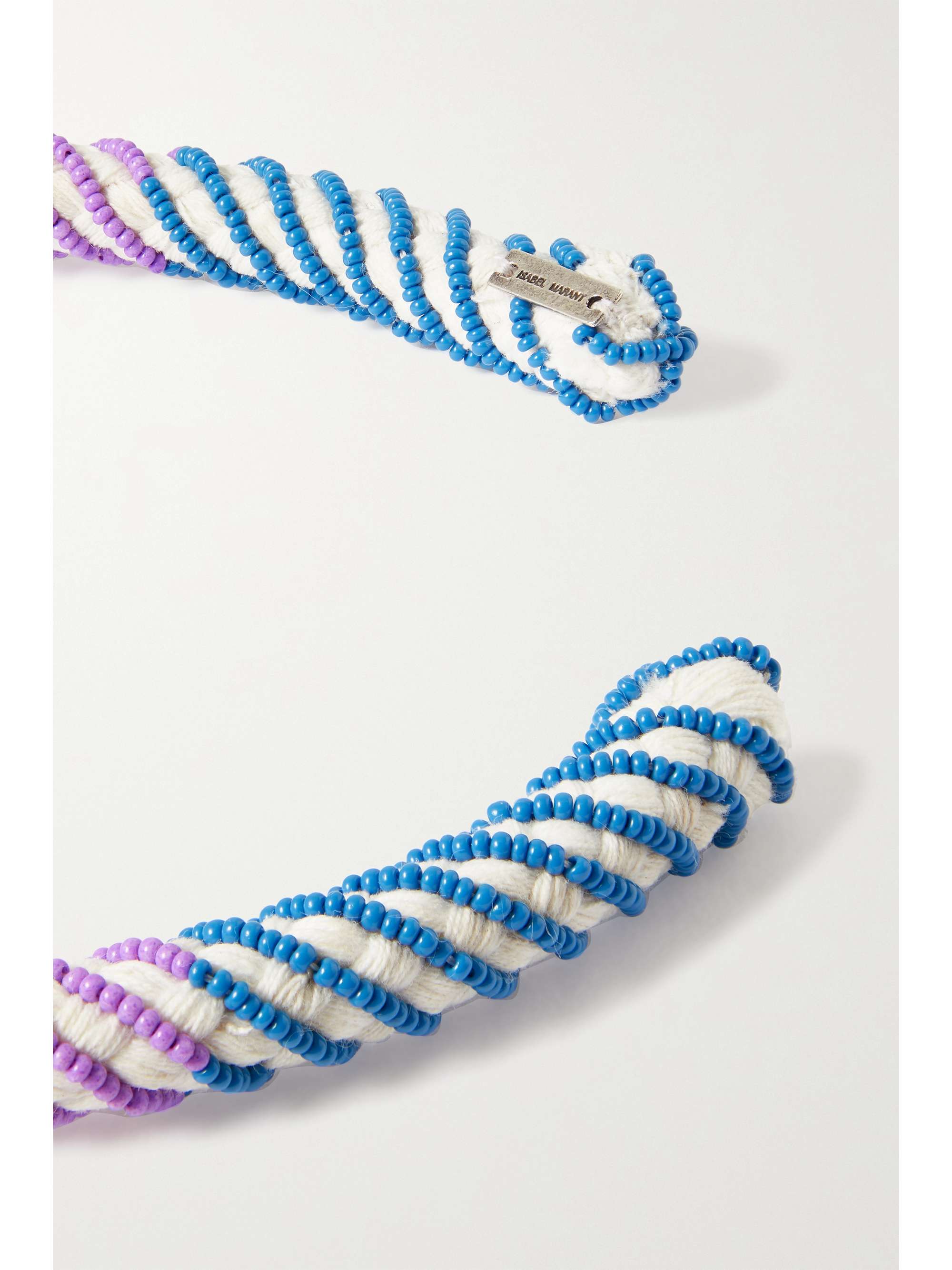 ISABEL MARANT Tekoa beaded braided cotton necklace
