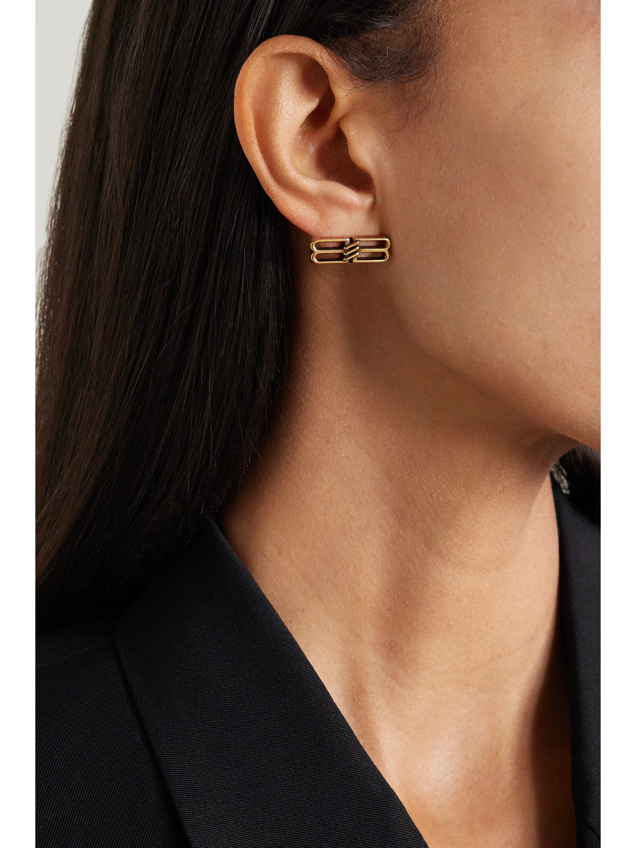 Shop Balenciaga License Gold-tone Earrings