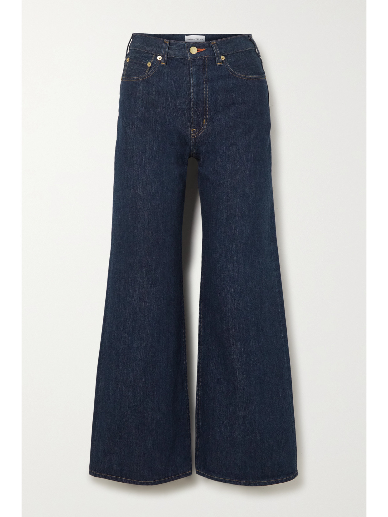 Amber Cropped High-rise Wide-leg Jeans 