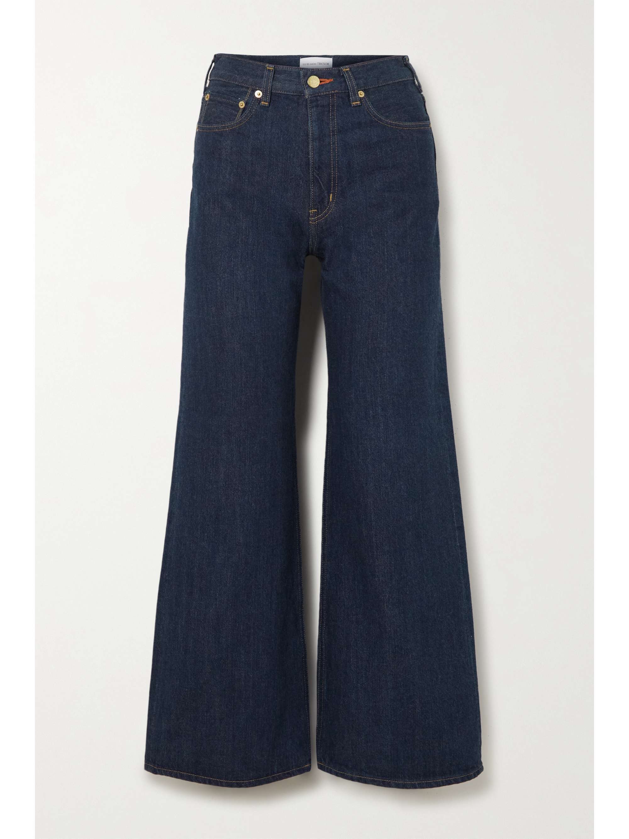 Dark denim The Amber cropped high-rise 