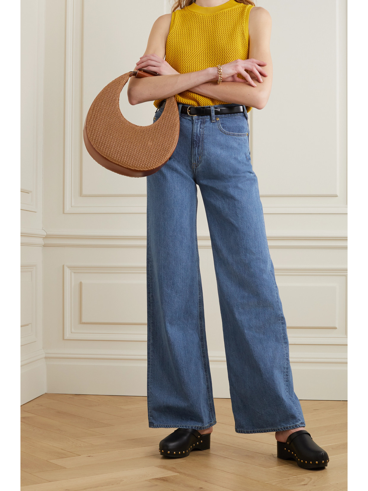 Tu Es Mon Tresor The Larimar High-rise Flared Jeans In Blue