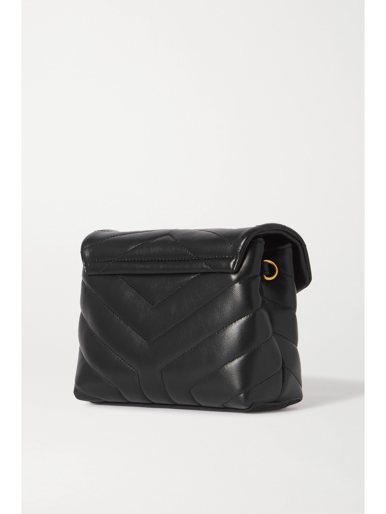 Shop Saint Laurent Loulou Toy Quilted Leather Shoulder Bag In Black