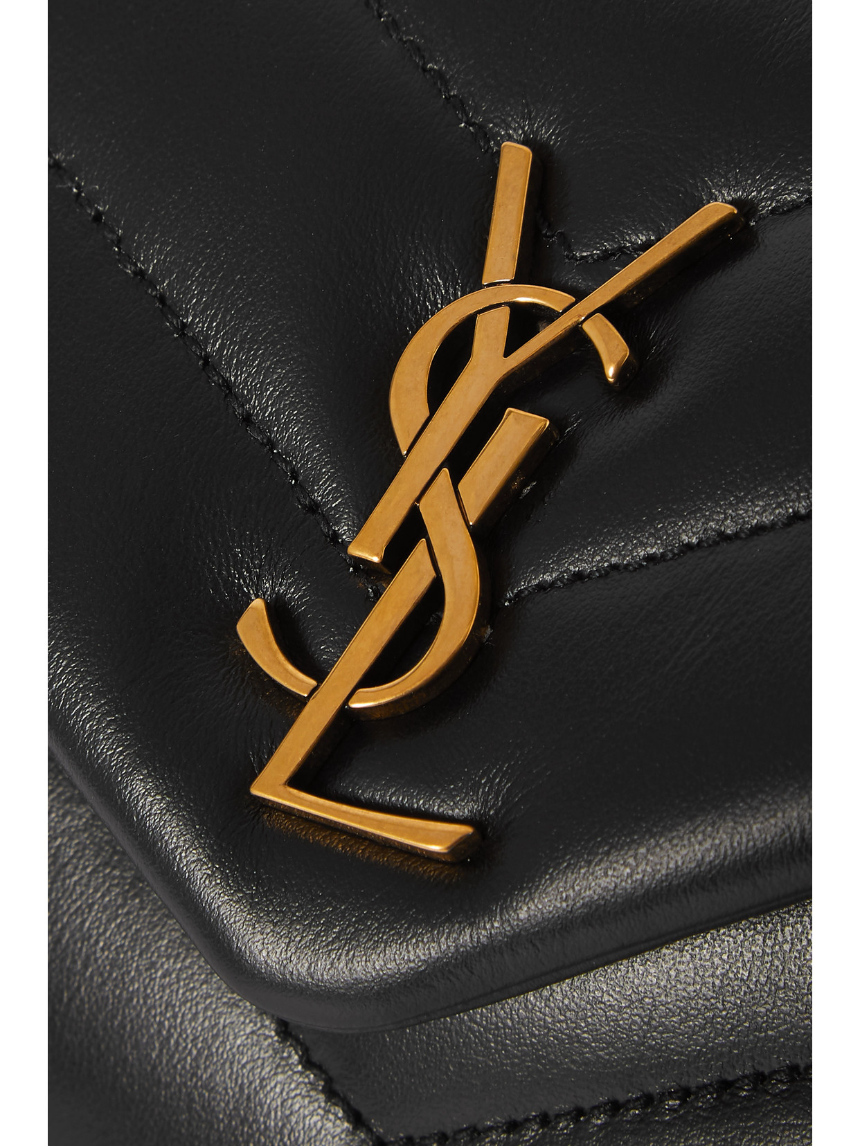 Saint Laurent Loulou Toy Quilted Leather Shoulder Bag In Black