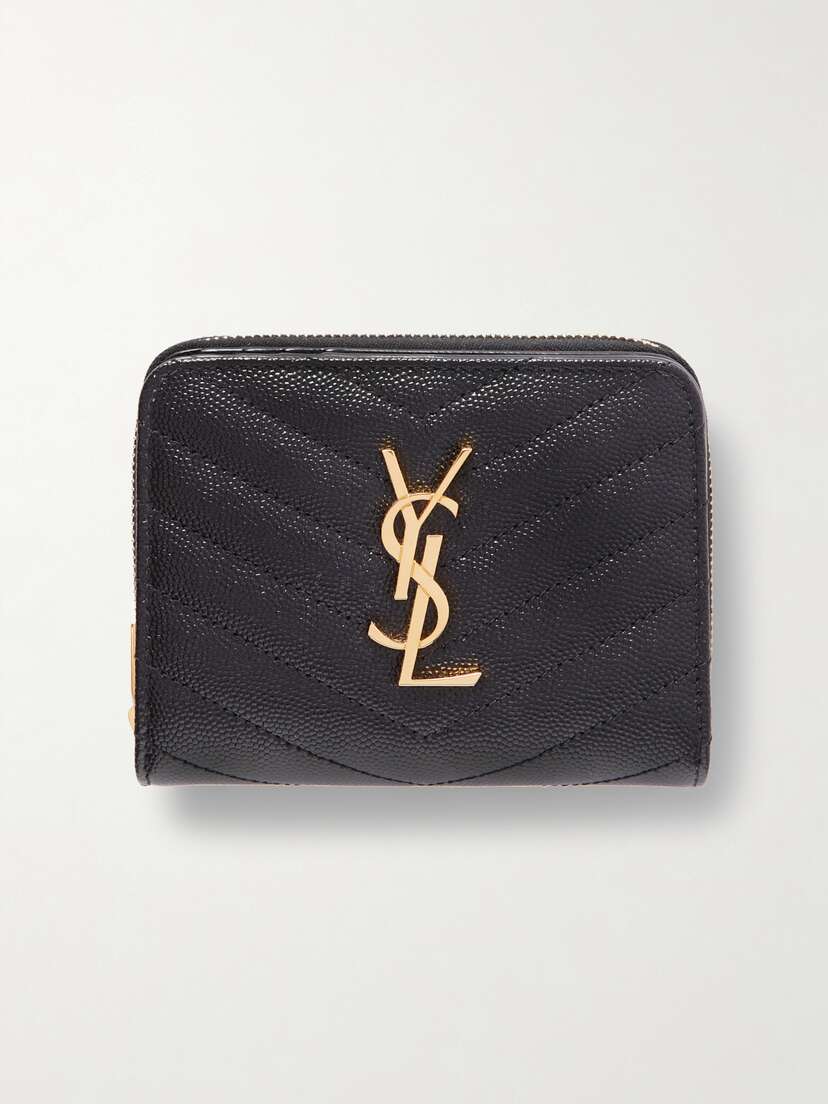 Saint Laurent Monogramme Quilted Textured-leather Wallet
