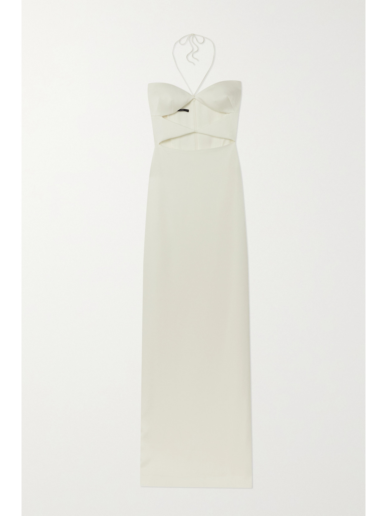 Alex Perry Coryn Cutout Satin-crepe Halterneck Gown