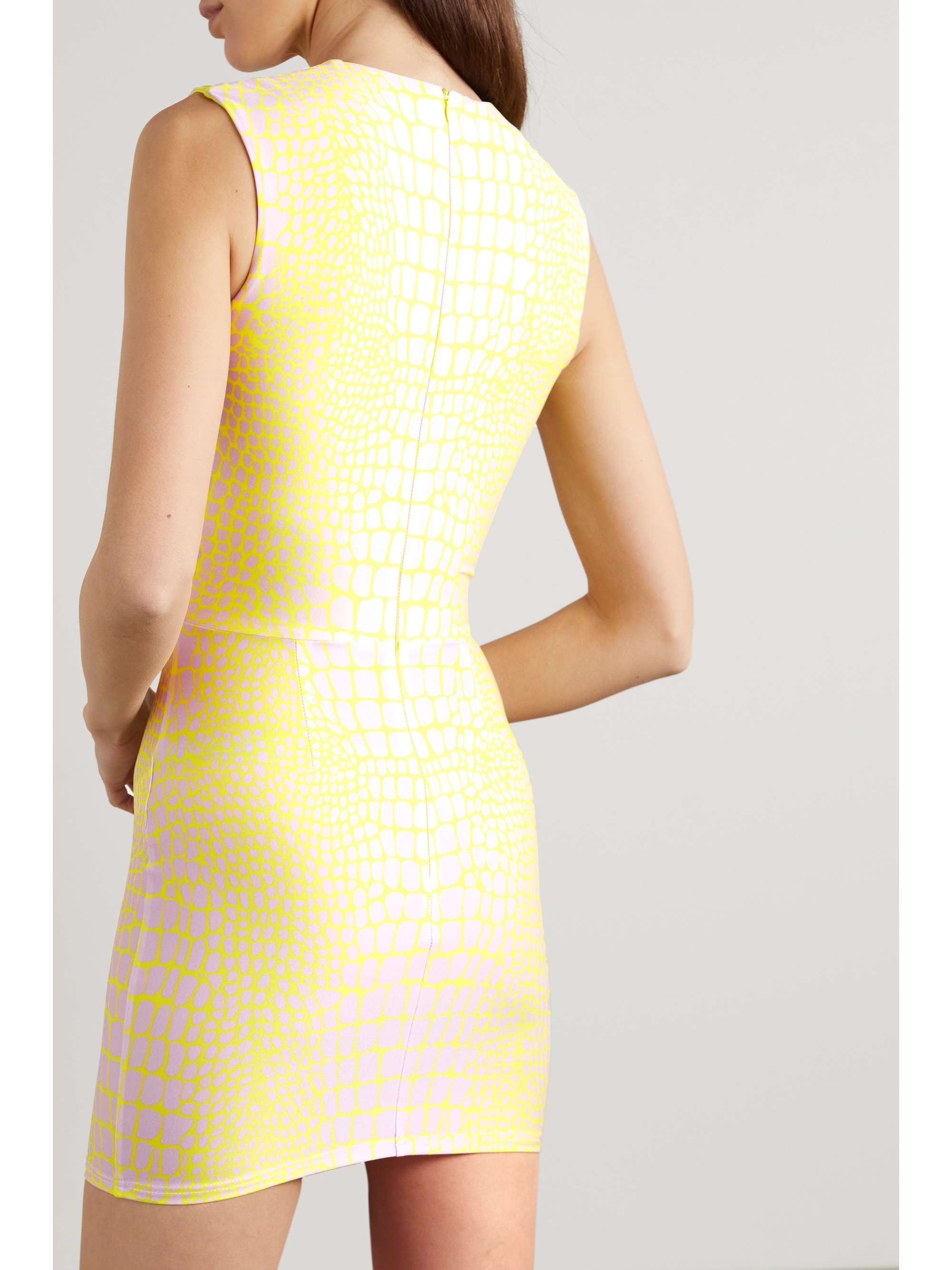 ALEX PERRY Dallon printed stretch-jersey mini dress