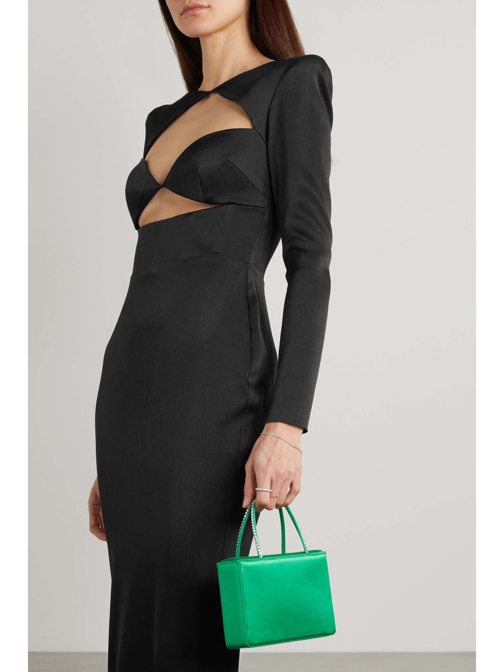 ALEX PERRY Cohan cutout satin-crepe maxi dress