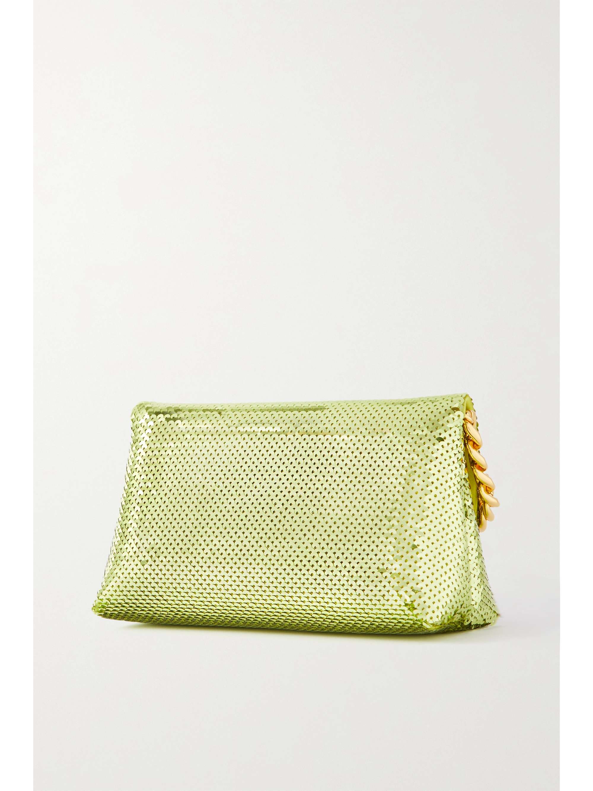 TOM FORD Chain mini sequined metallic leather clutch