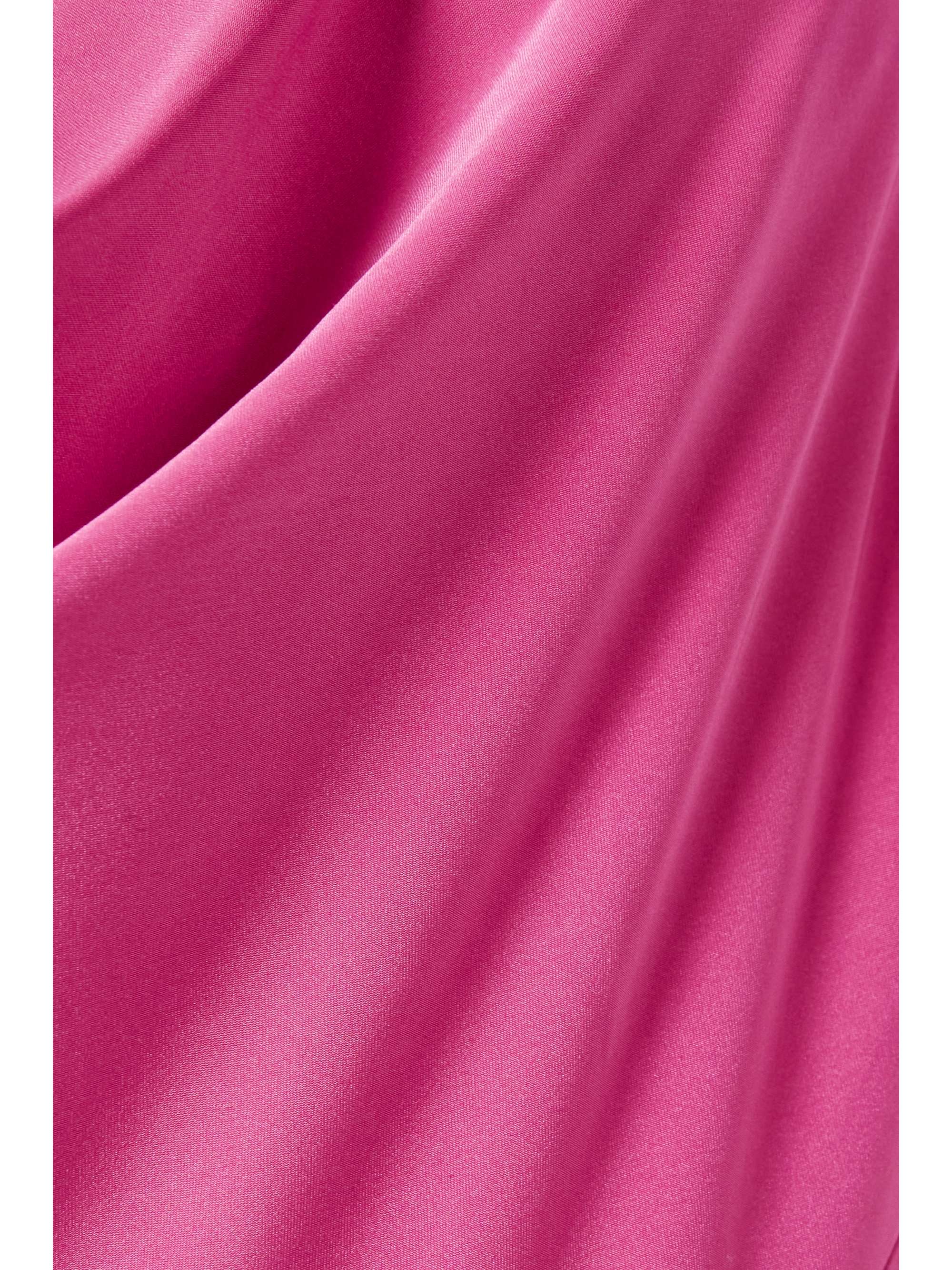 16ARLINGTON Etna draped stretch-satin gown
