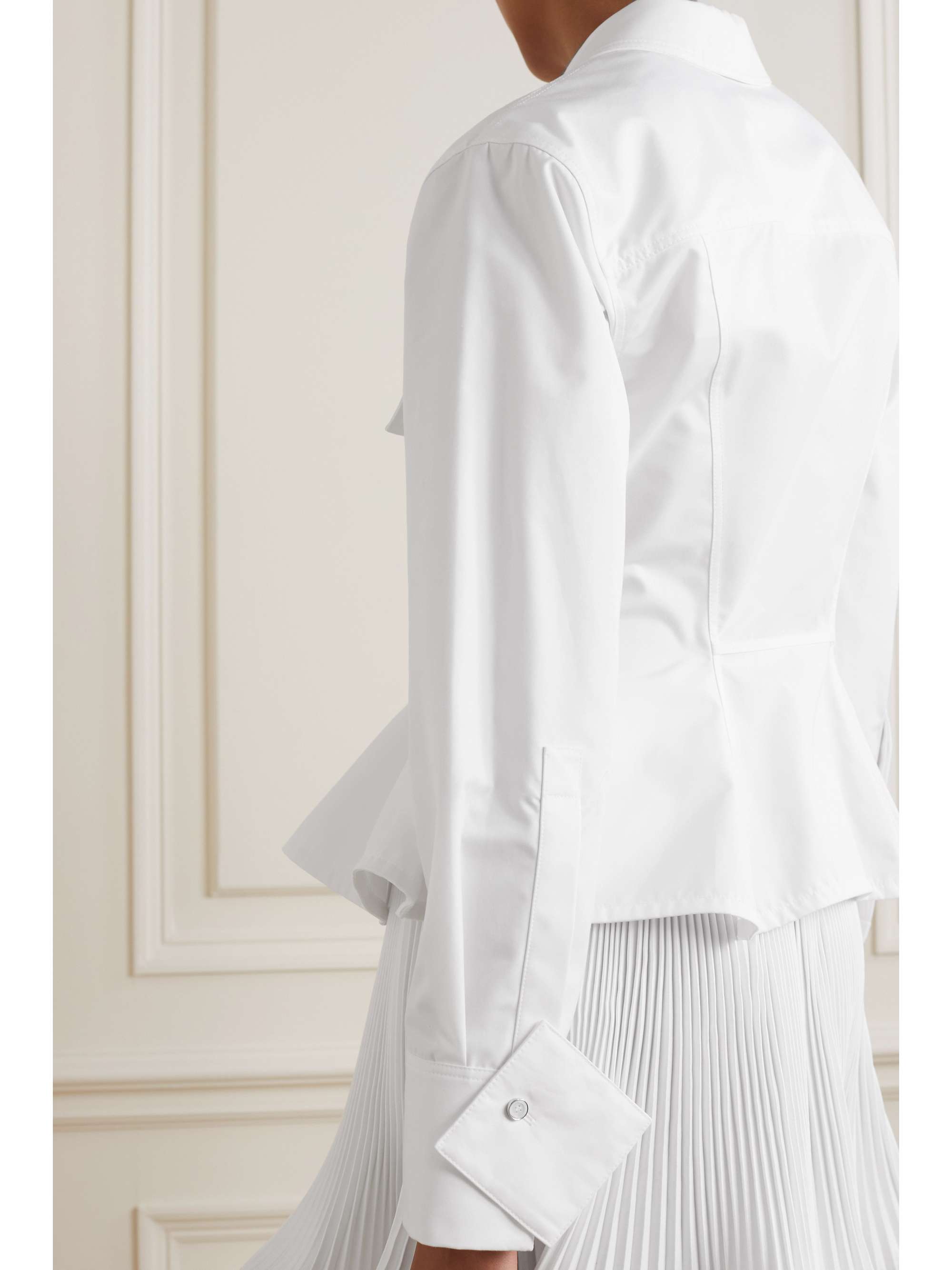 GIVENCHY Cotton-poplin peplum shirt