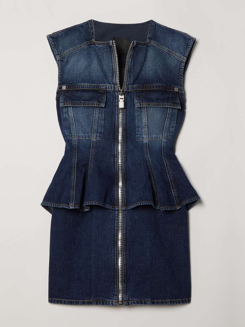 Givenchy Denim Peplum Mini Dress