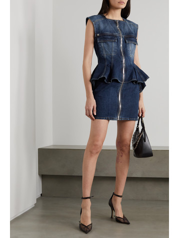 Givenchy Denim peplum mini dress