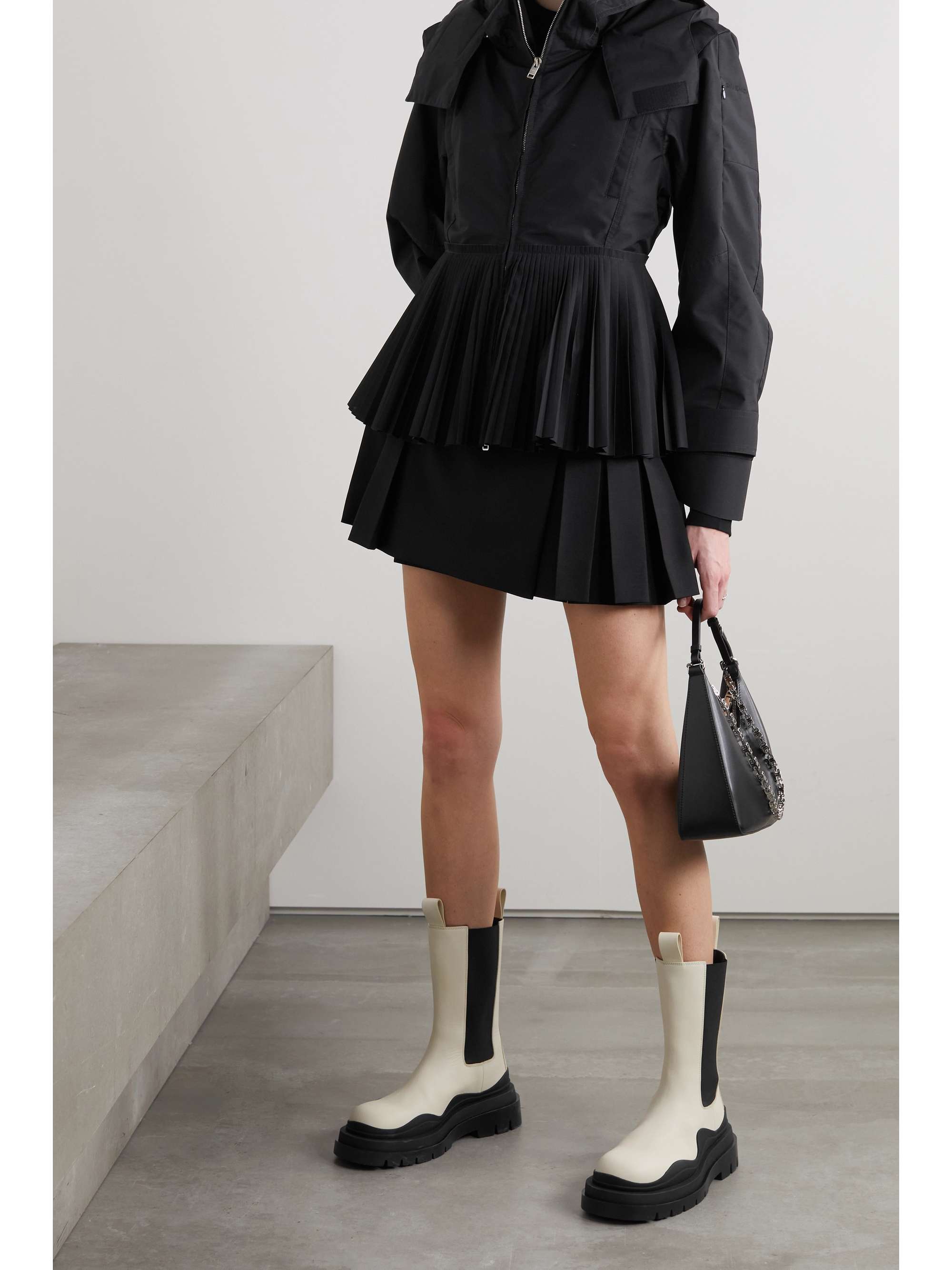 Pleated on sale peplum jacket