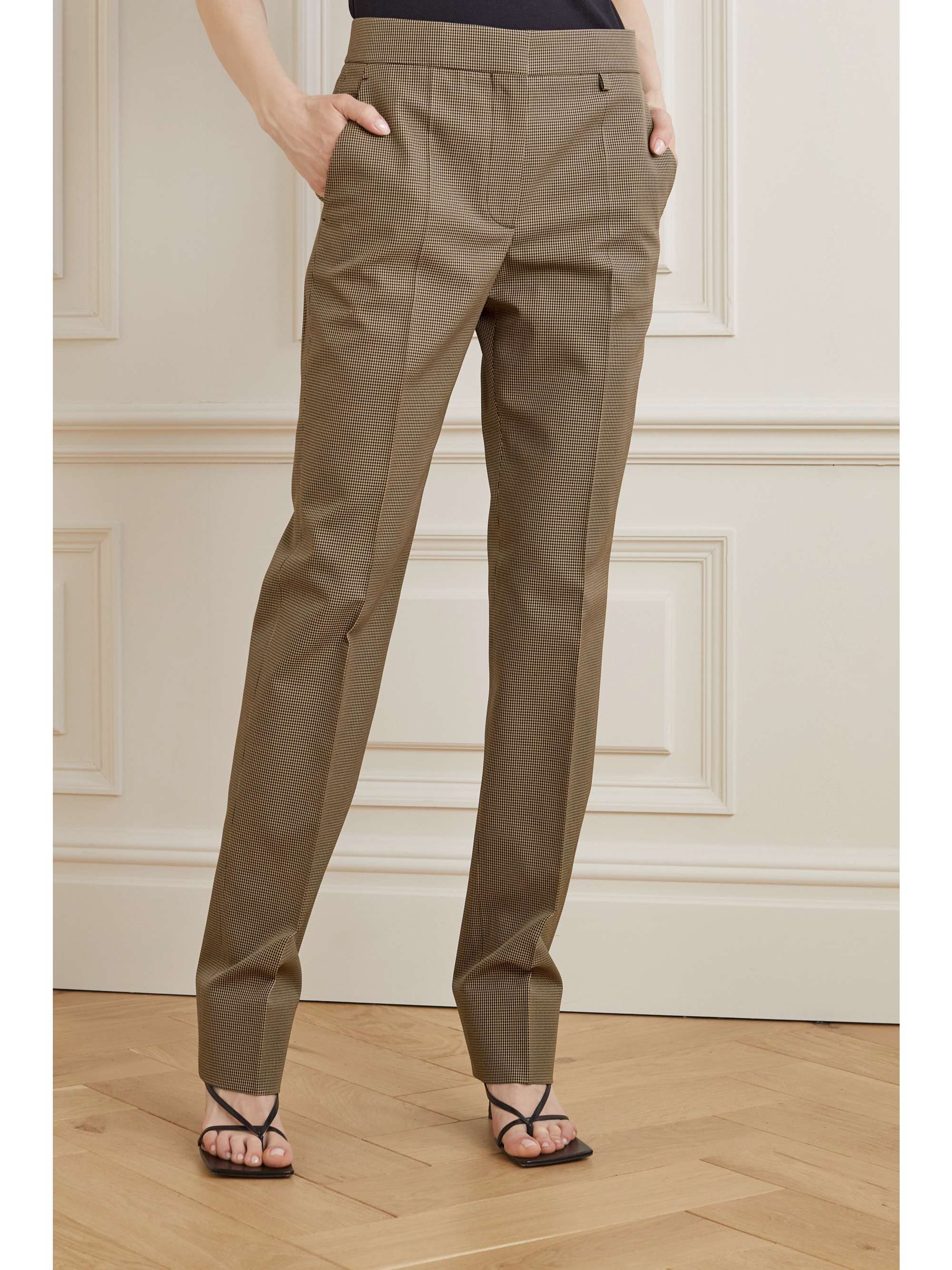 GIVENCHY Houndstooth twill tapered pants