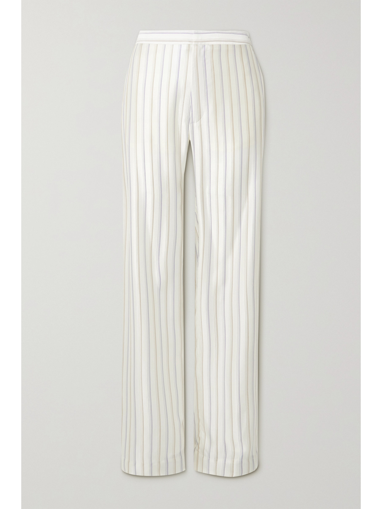Gauchere Striped Silk-twill Wide-leg Pants - Cream