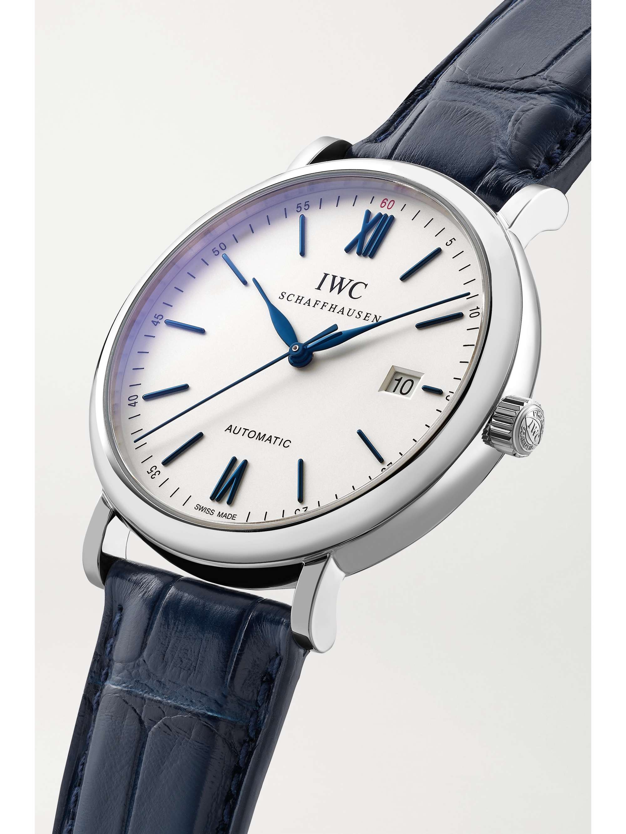 IWC SCHAFFHAUSEN Portofino Automatic 40mm stainless steel and alligator watch