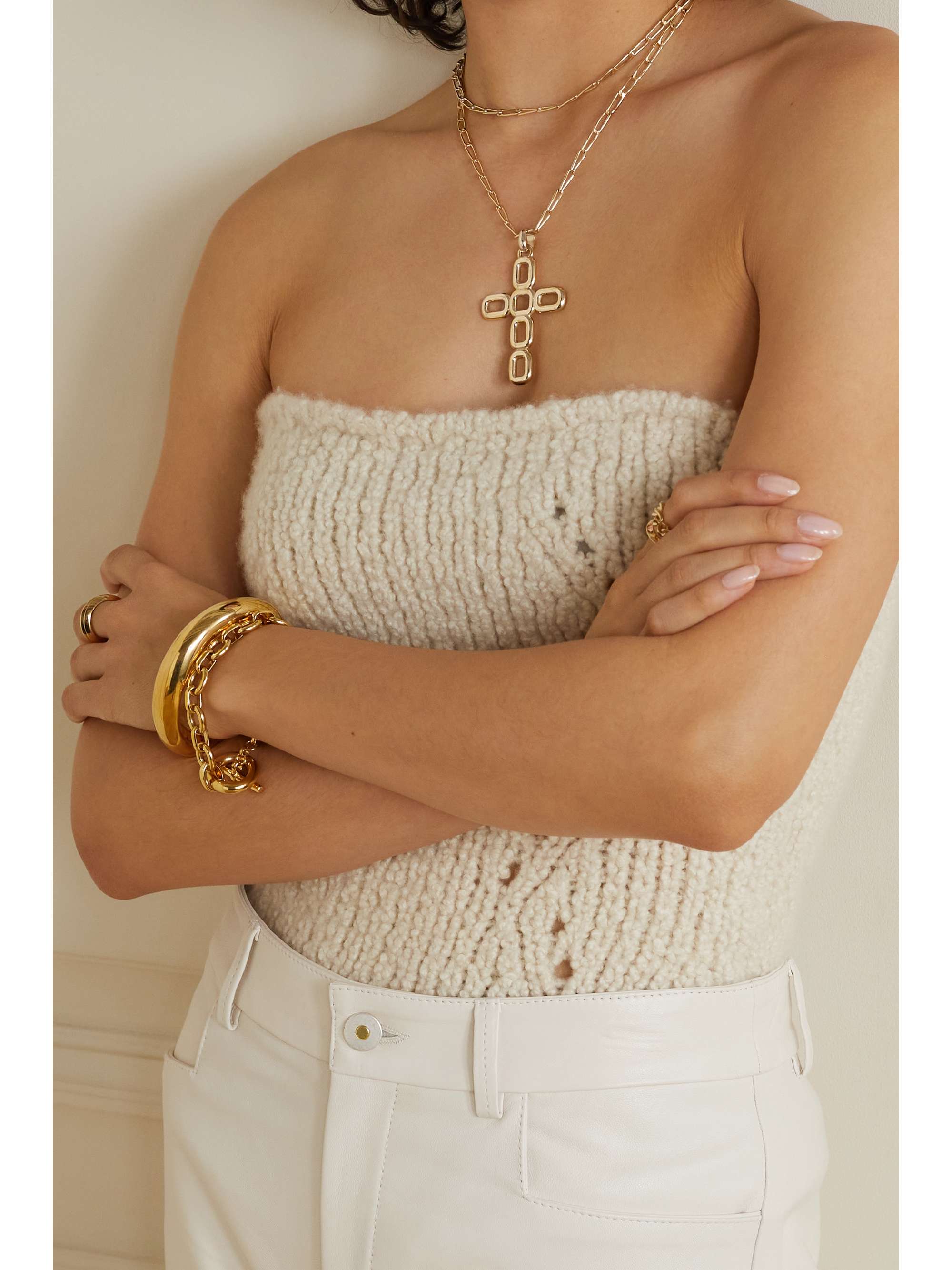 LAURA LOMBARDI Luciana recycled gold-plated and gold-tone necklace