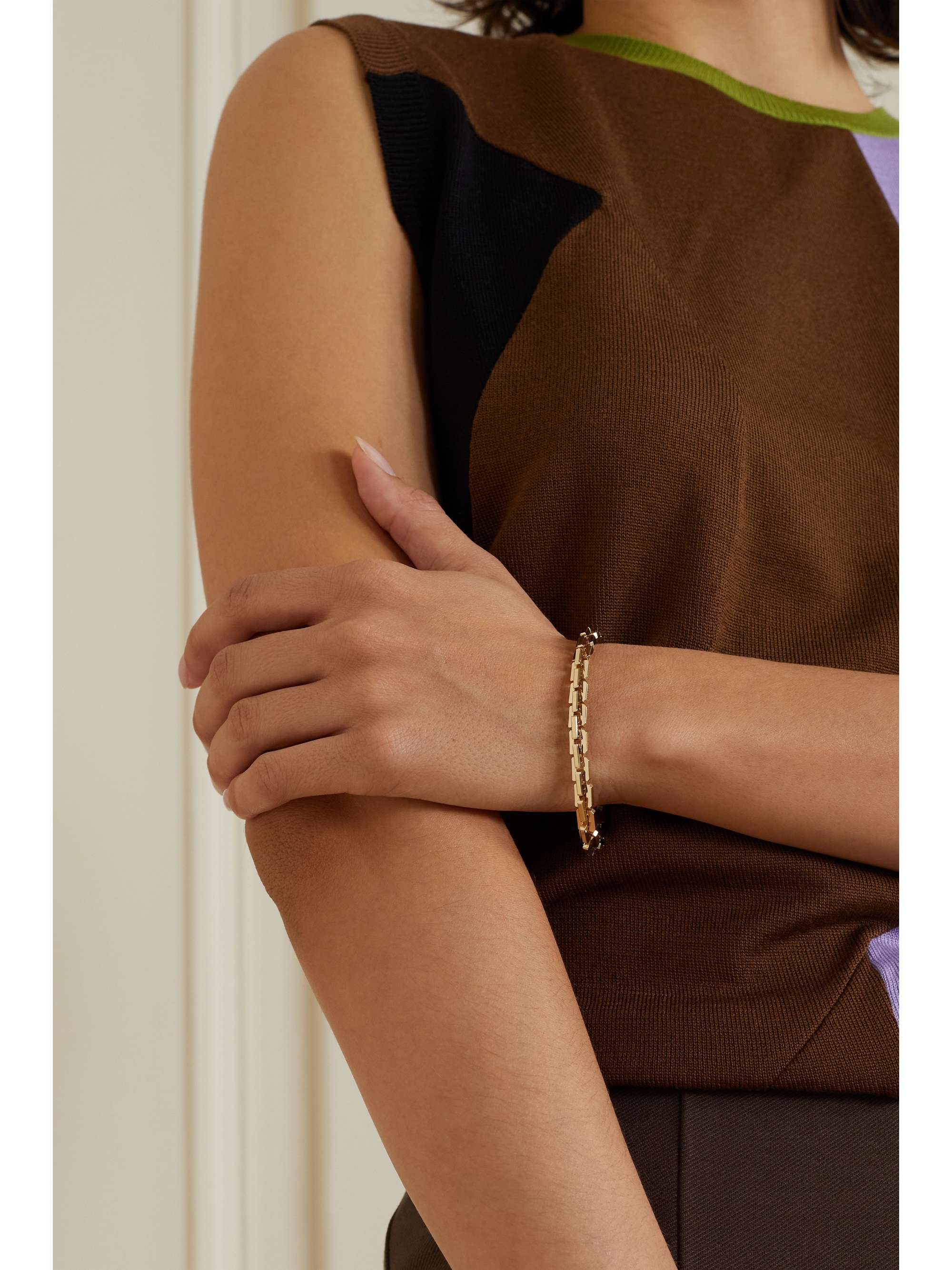 LAURA LOMBARDI Greca recycled gold-plated bracelet