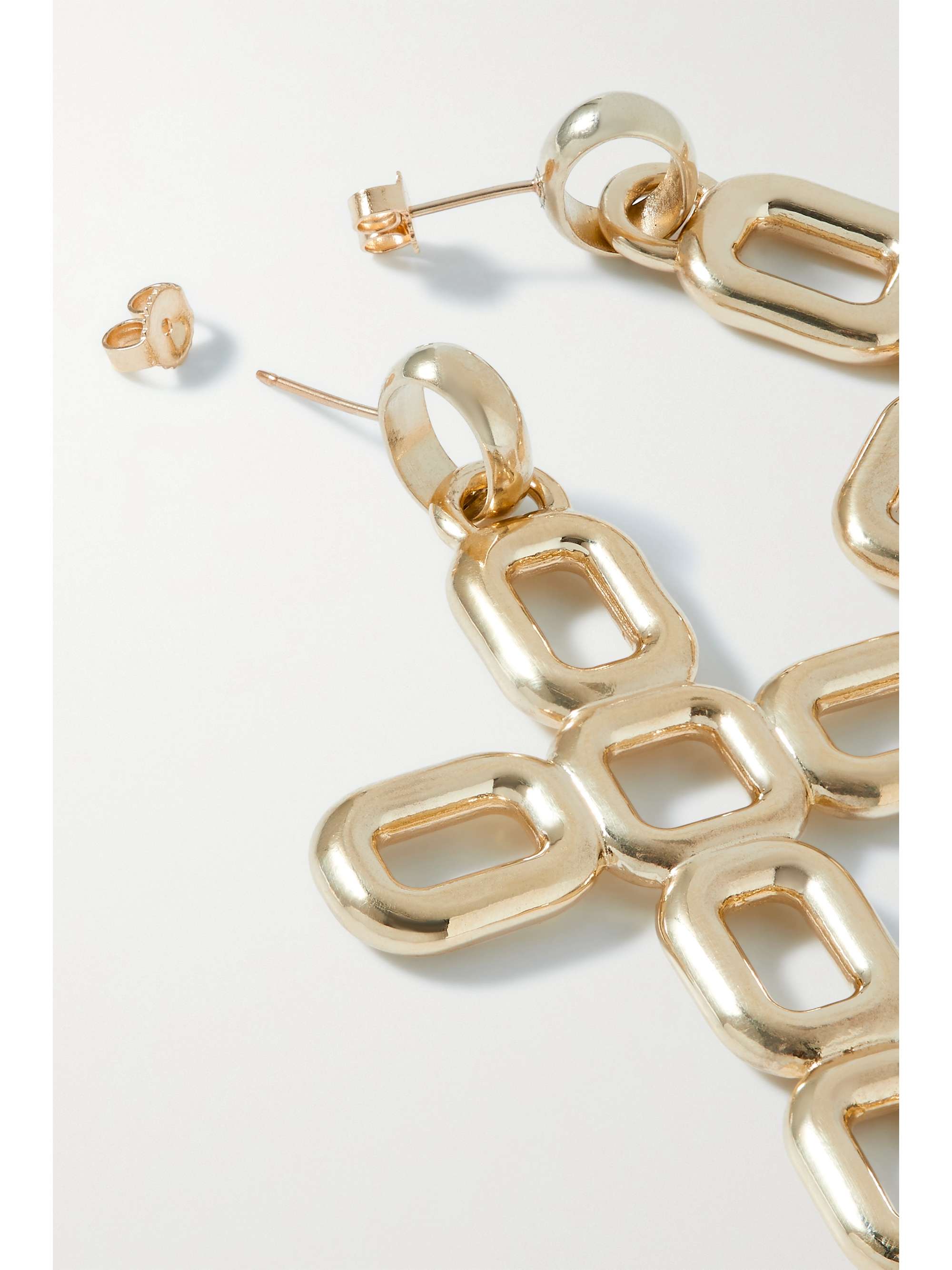 LAURA LOMBARDI Luciana recycled gold-tone earrings