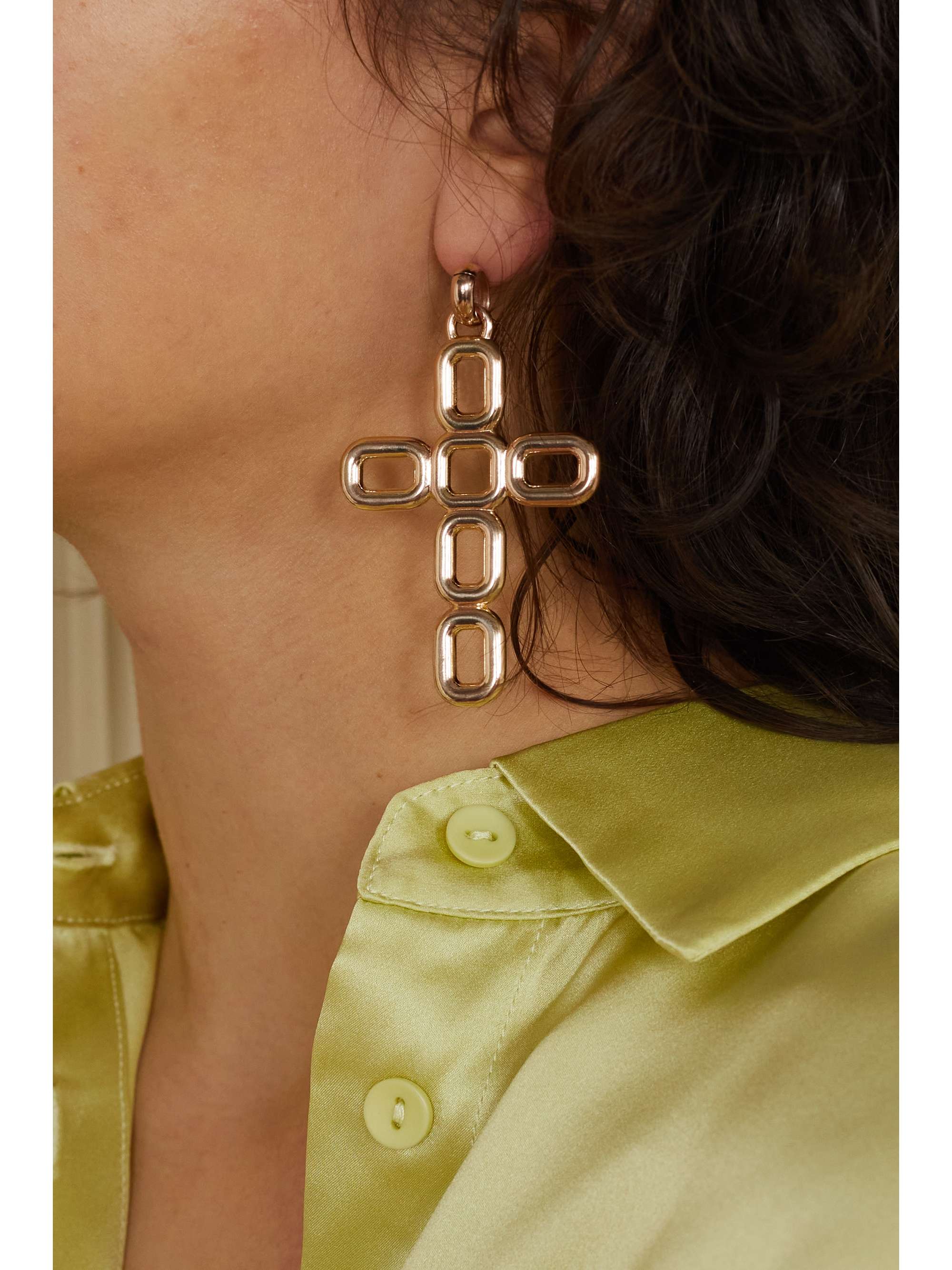 LAURA LOMBARDI Luciana recycled gold-tone earrings