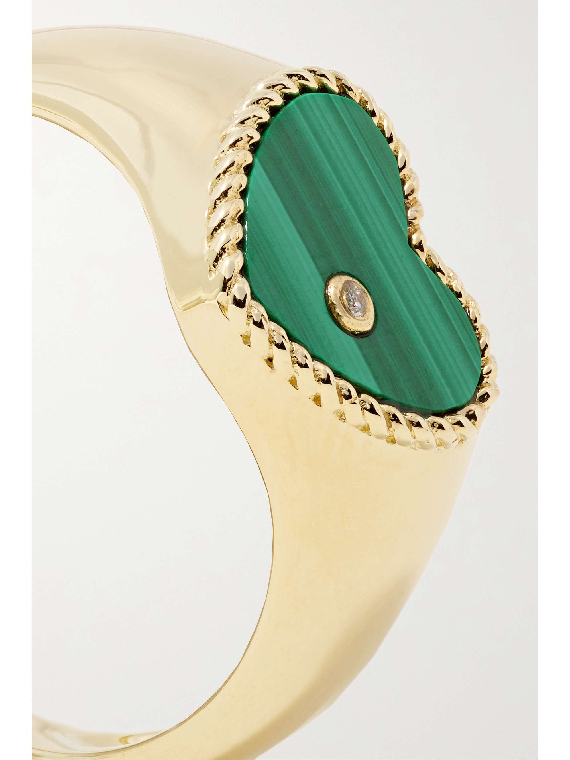 YVONNE LÉON 9-karat gold, malachite and diamond ring