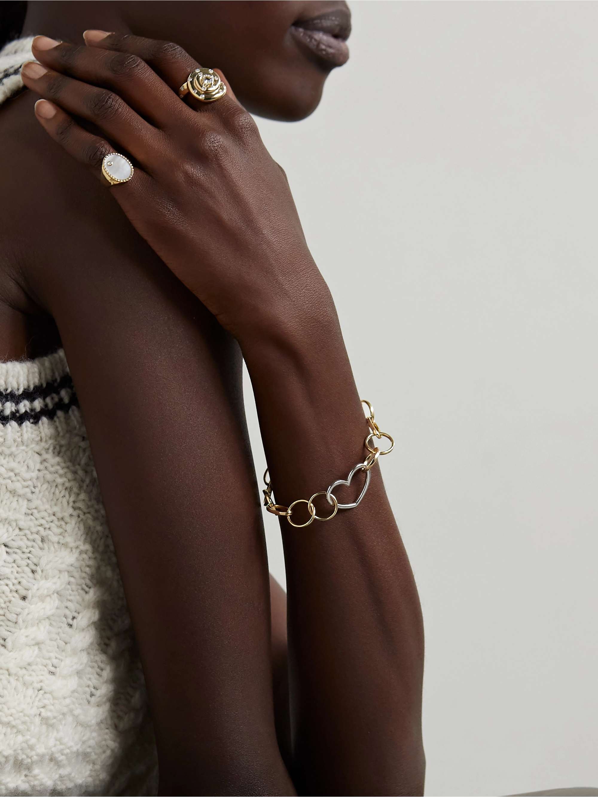 YVONNE LÉON 9-karat yellow and white gold bracelet