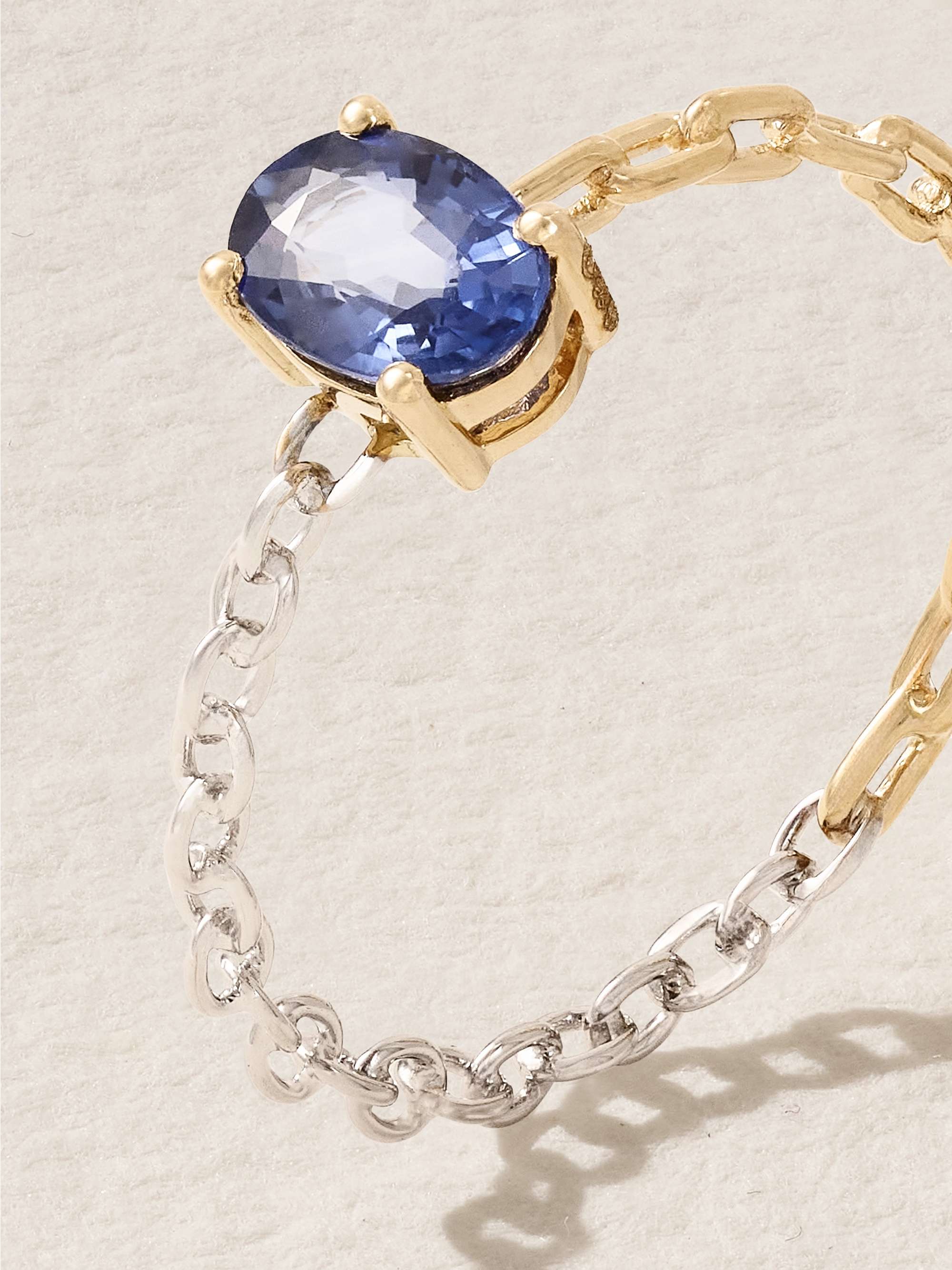 YVONNE LÉON 18-karat yellow and white gold sapphire ring