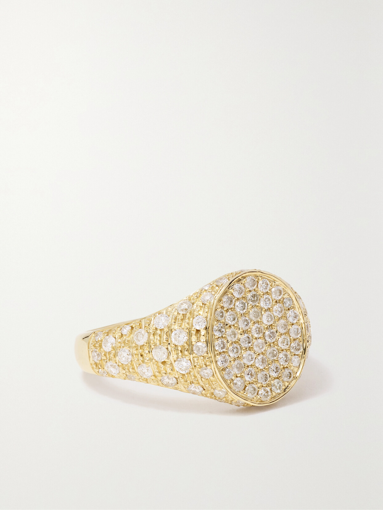 Yvonne Léon - 9-karat Gold Diamond Signet Ring - 3