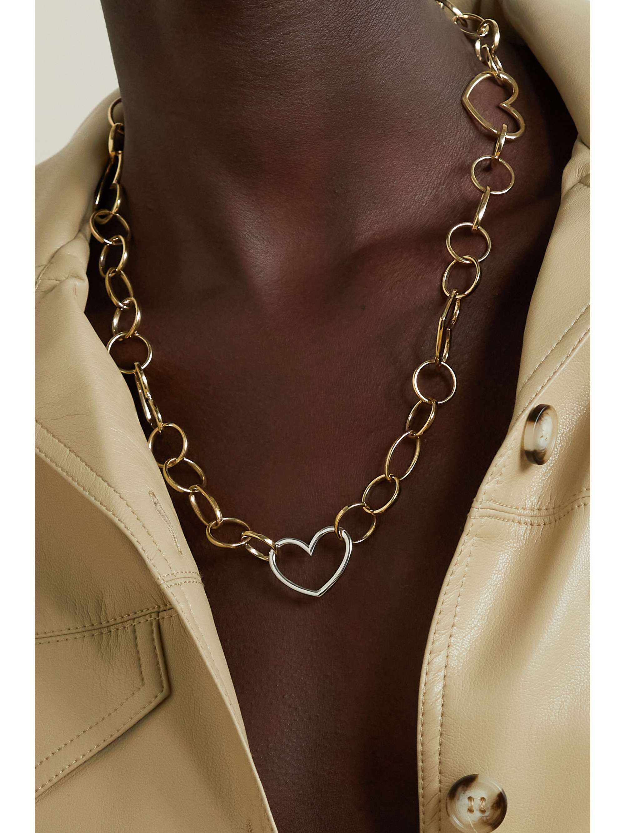 YVONNE LÉON 9-karat yellow and white gold necklace
