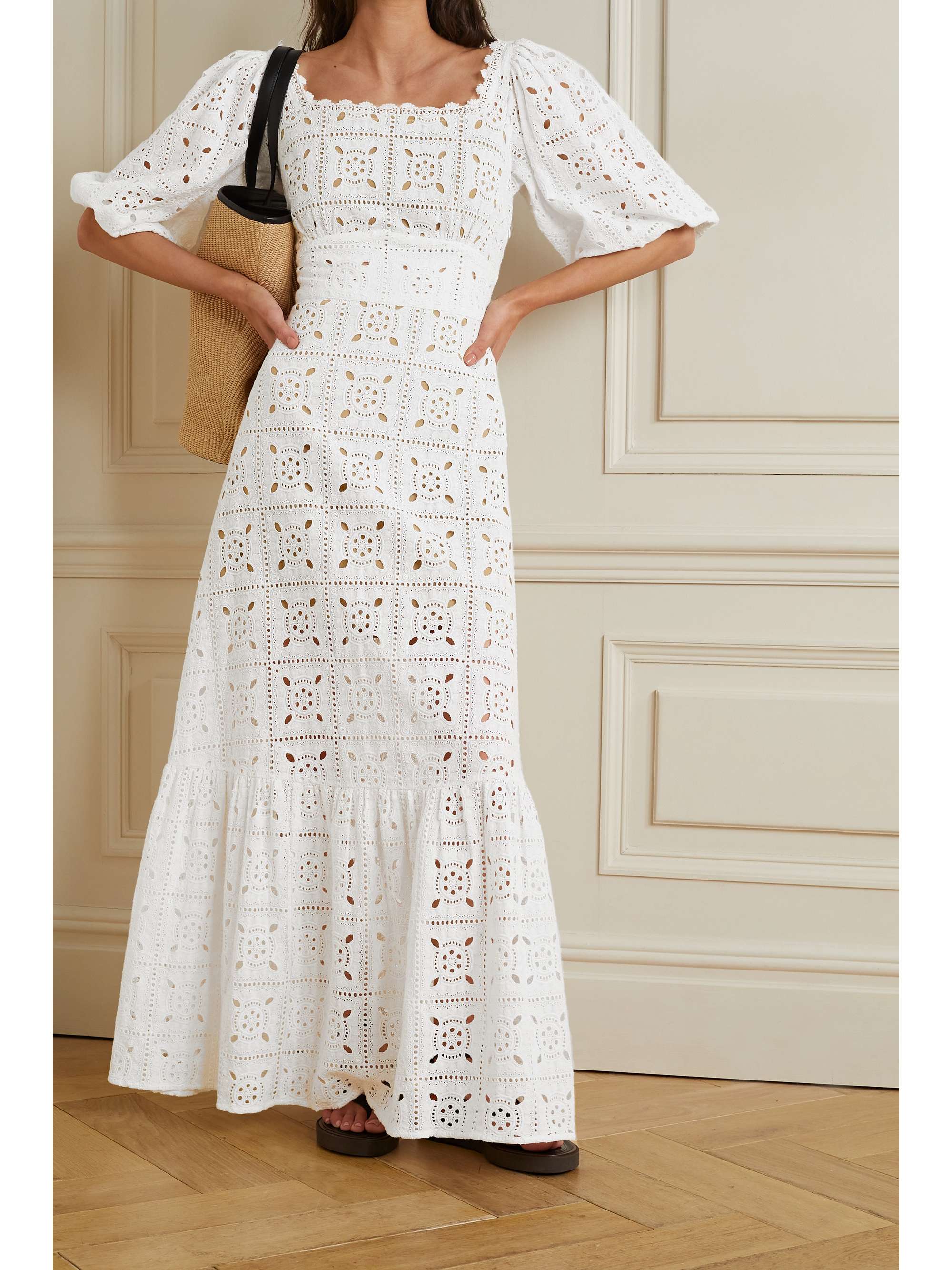 maxi broderie dress