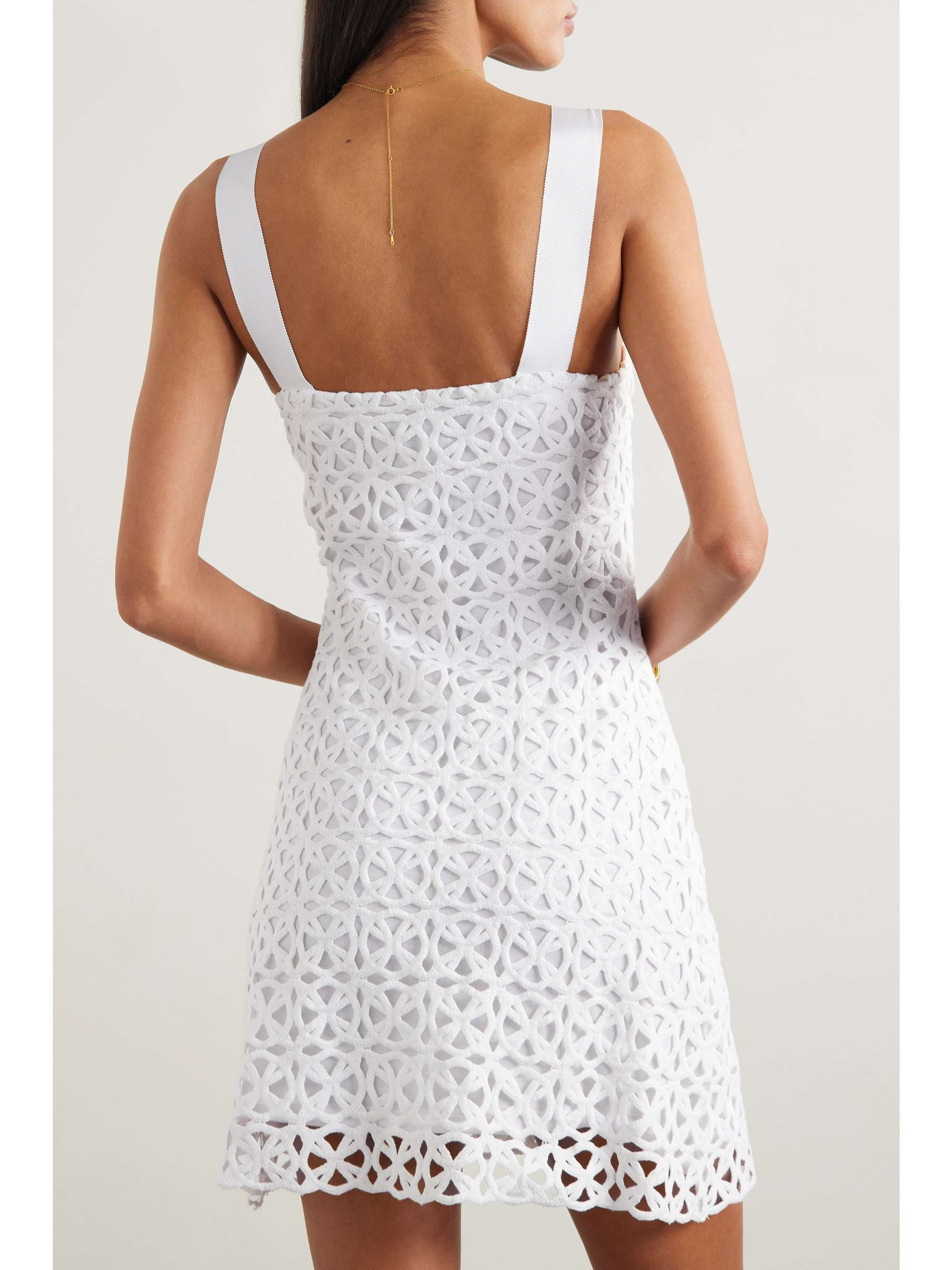 MIGUELINA Kira crocheted cotton mini dress NETAPORTER