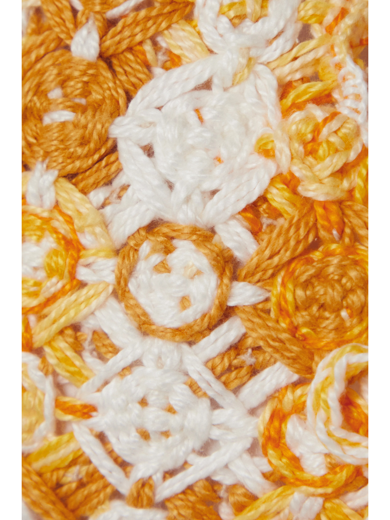 Miguelina + Net Sustain Aline Cropped Crocheted Cotton Bralette In Yellow