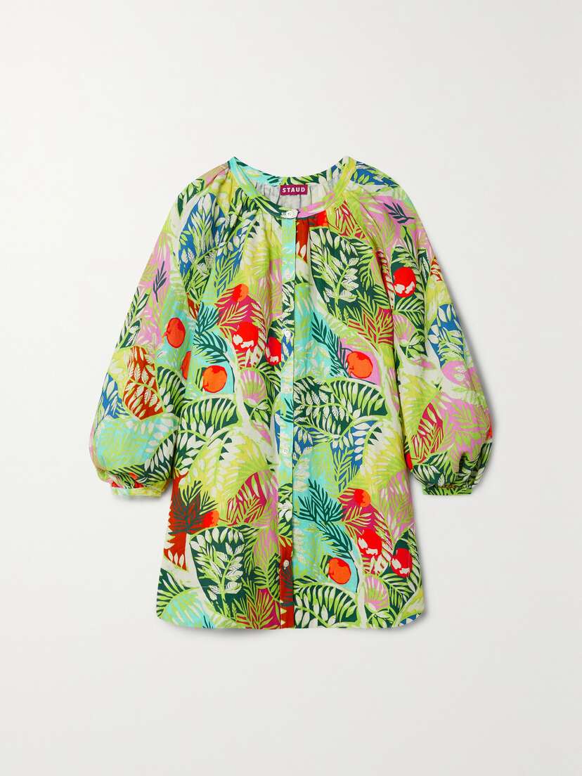 Staud Vincent Printed Linen Tunic