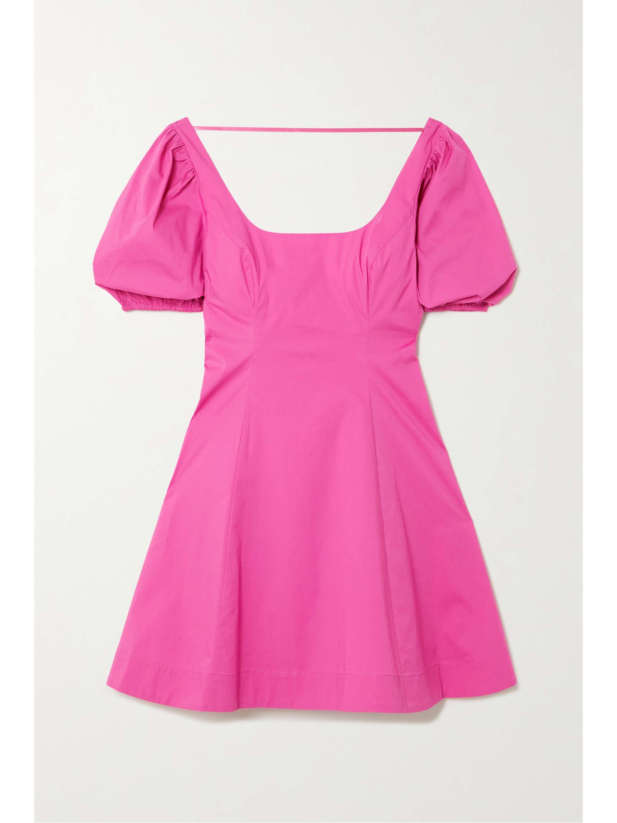 STAUD Laelia cotton-blend poplin mini dress