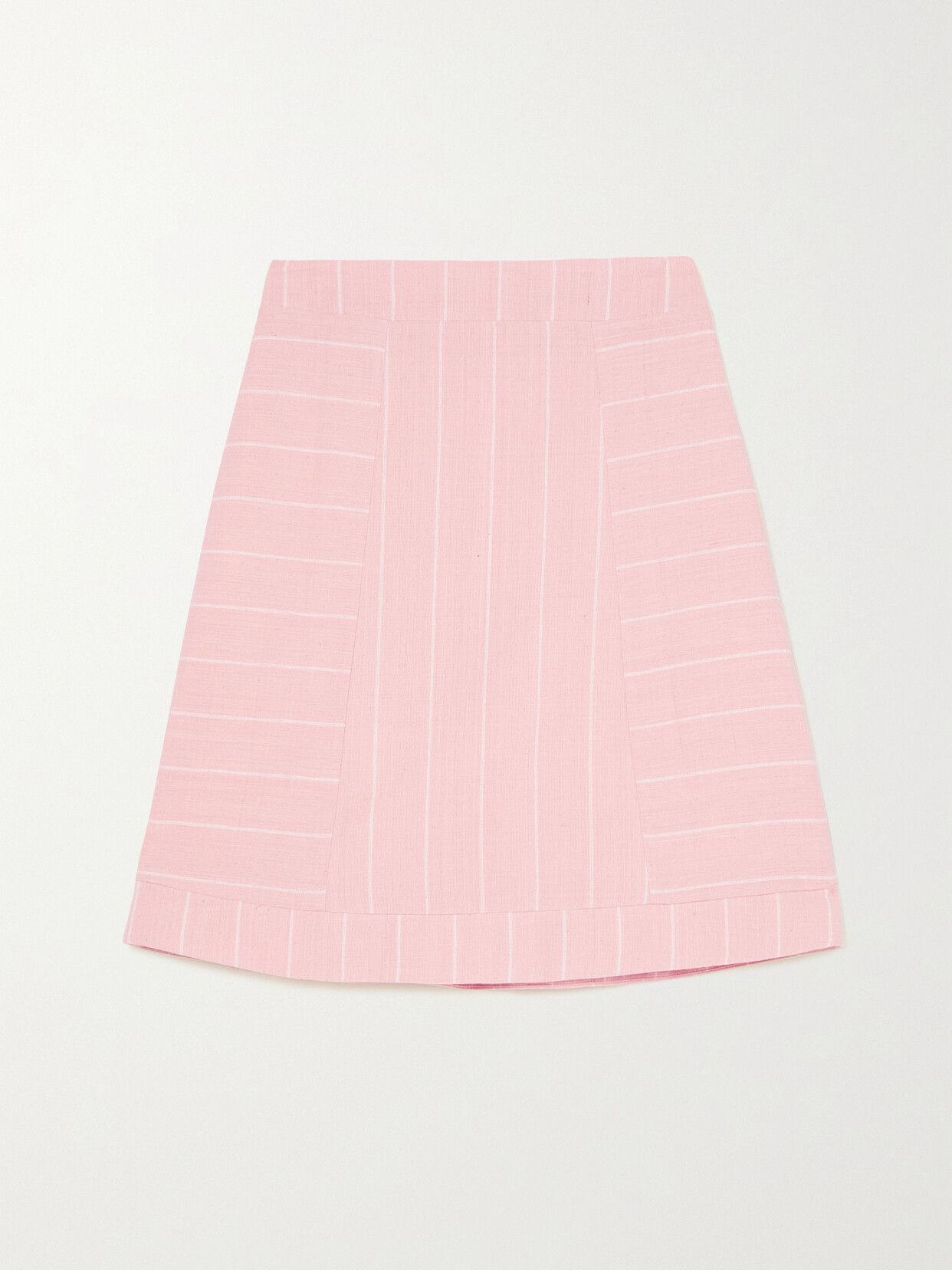 SINDISO KHUMALO - Deidre Striped Cotton Mini Skirt - Pink