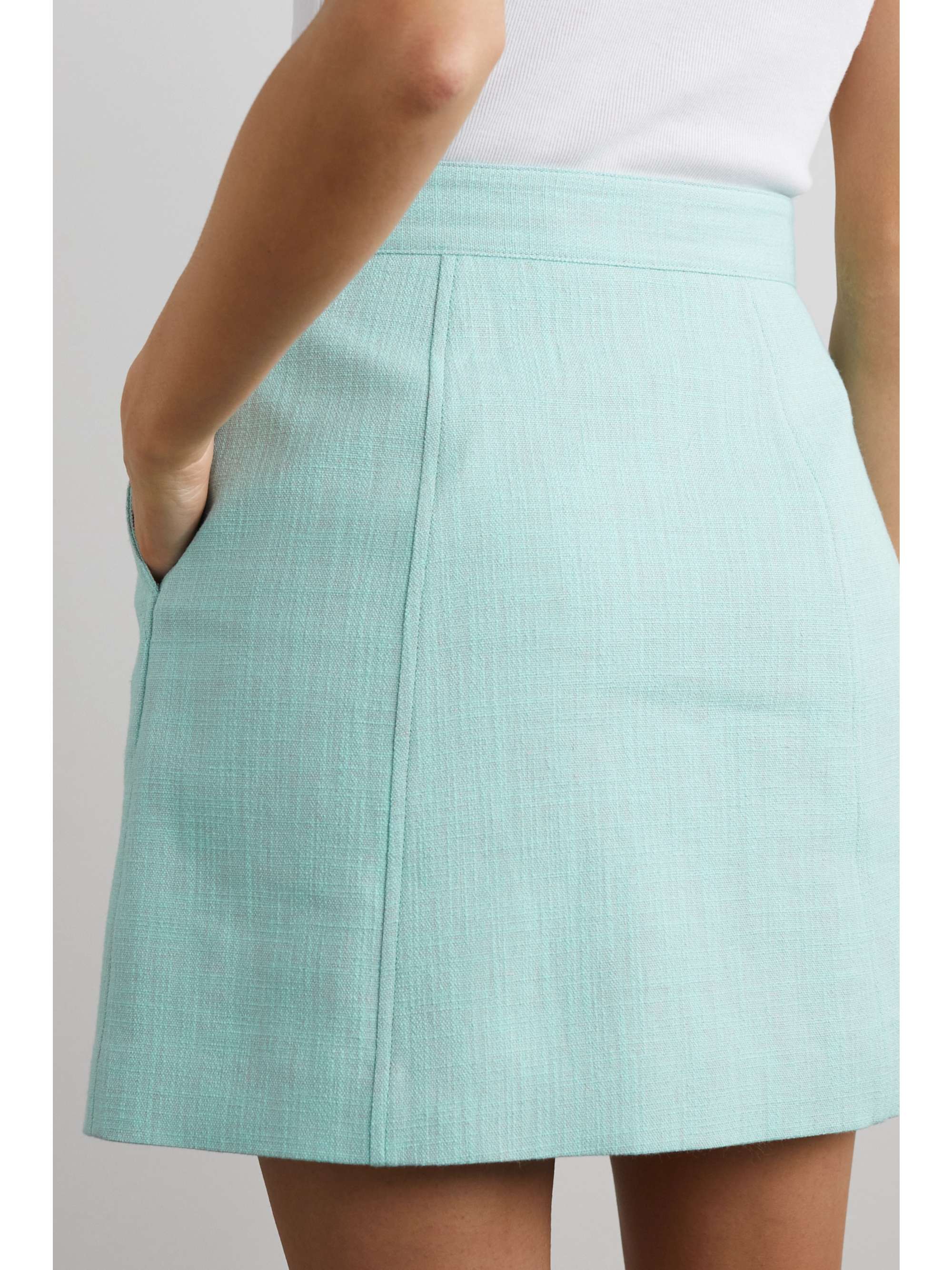 SEE BY CHLOÉ Cotton and linen-blend mini skirt