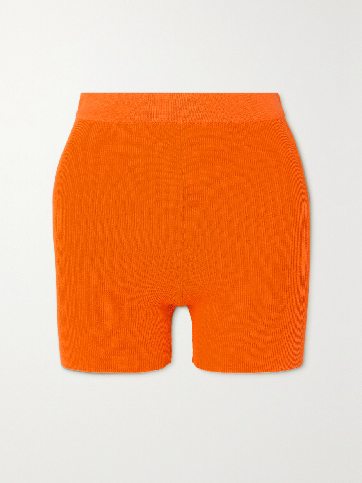 JACQUEMUS ARANCIA RIBBED-KNIT SHORTS