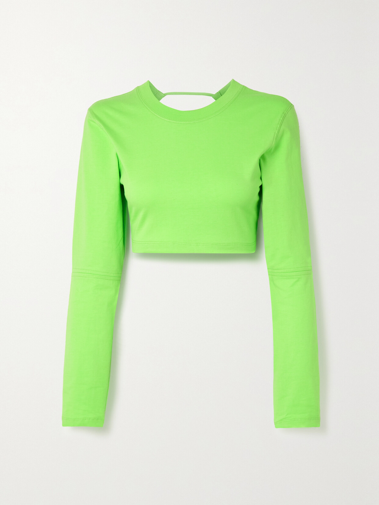 Piccola Cropped Cutout Cotton-Jersey Top