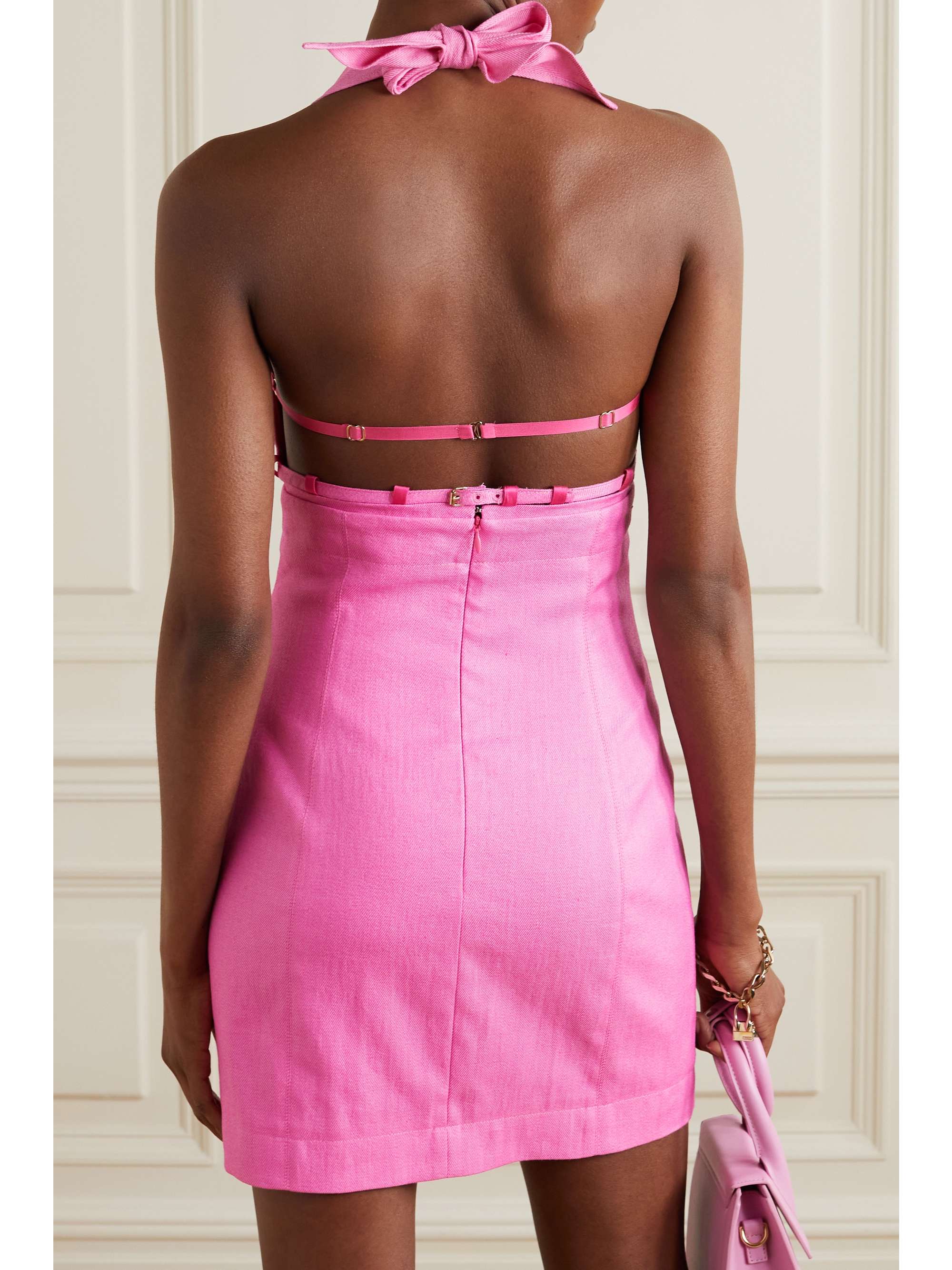 JACQUEMUS Limao cutout wool halterneck mini dress