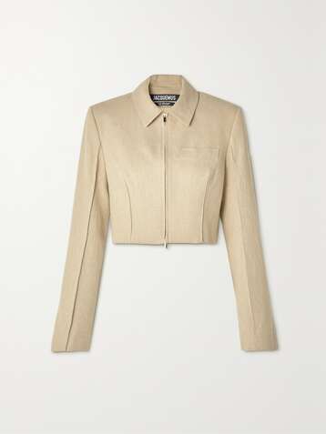 자크뮈스 자켓 JACQUEMUS Limao cropped linen jacket,Beige