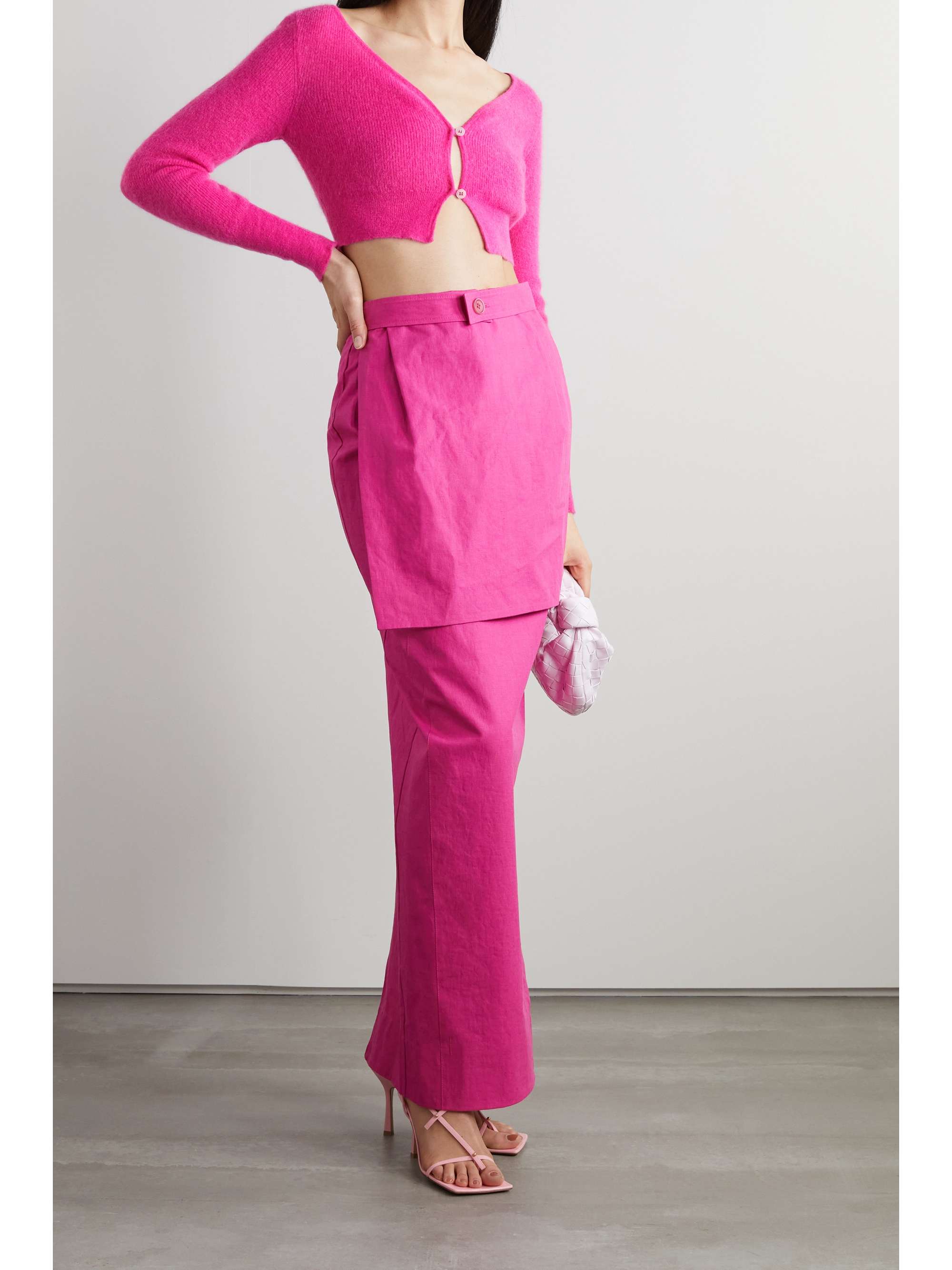 JACQUEMUS Alzou cropped mohair-blend cardigan
